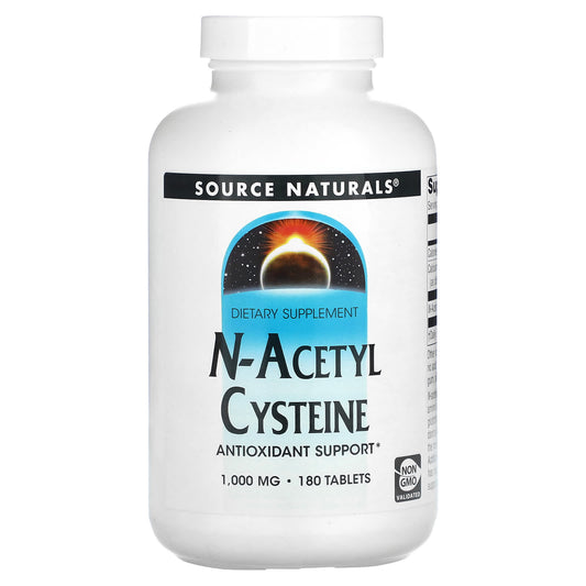 Source Naturals, N-Acetyl Cysteine, 180 Tablets - Image 1
