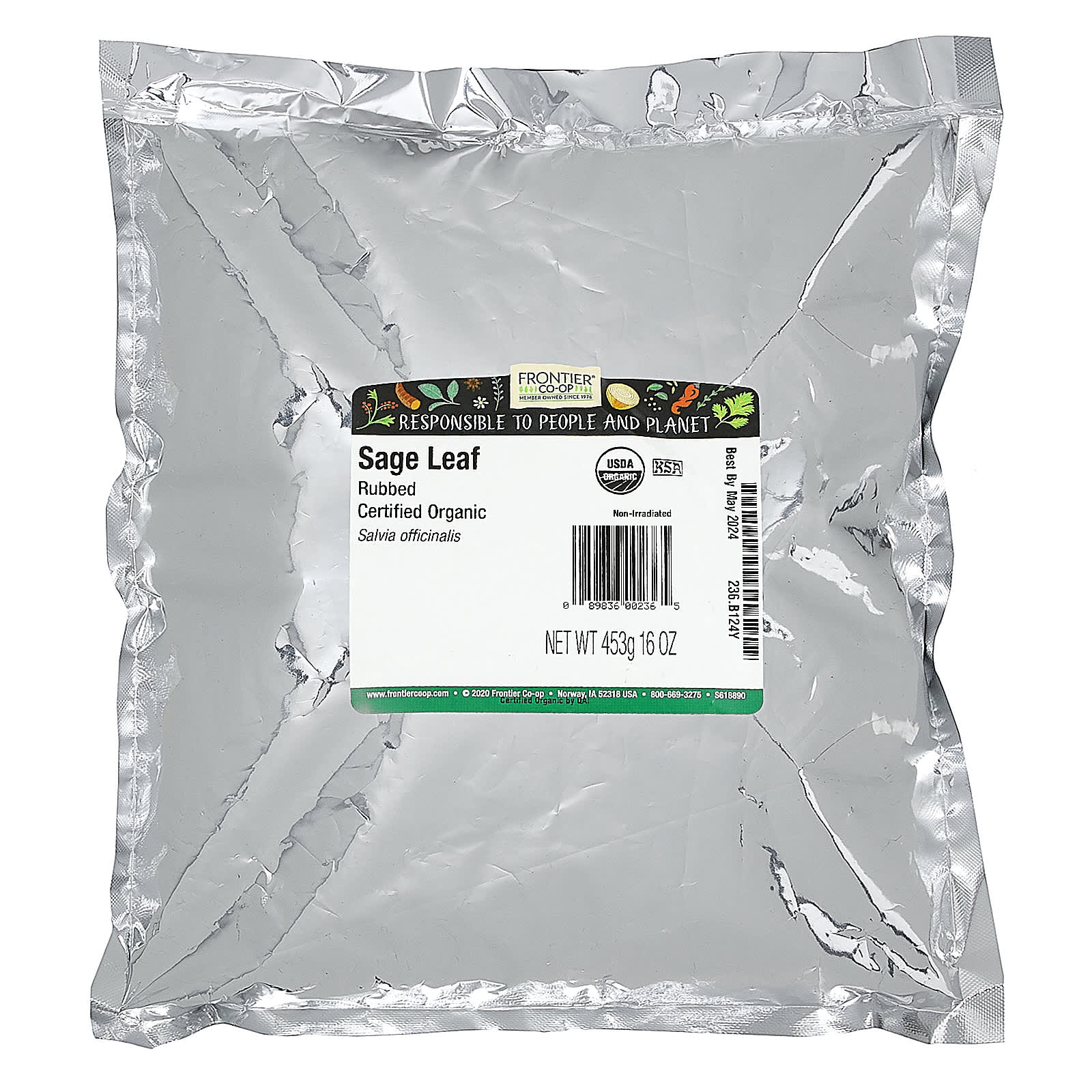 Organic Rubbed Sage Leaf by Frontier Co-op, 16 oz (453g) - Image 2