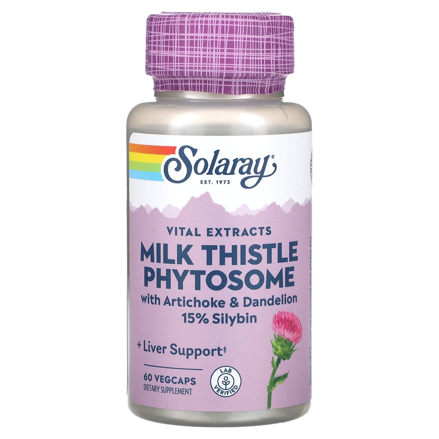 Solaray, Vital Extracts, Milk Thistle Phytosome, 60 VegCaps - Image 1