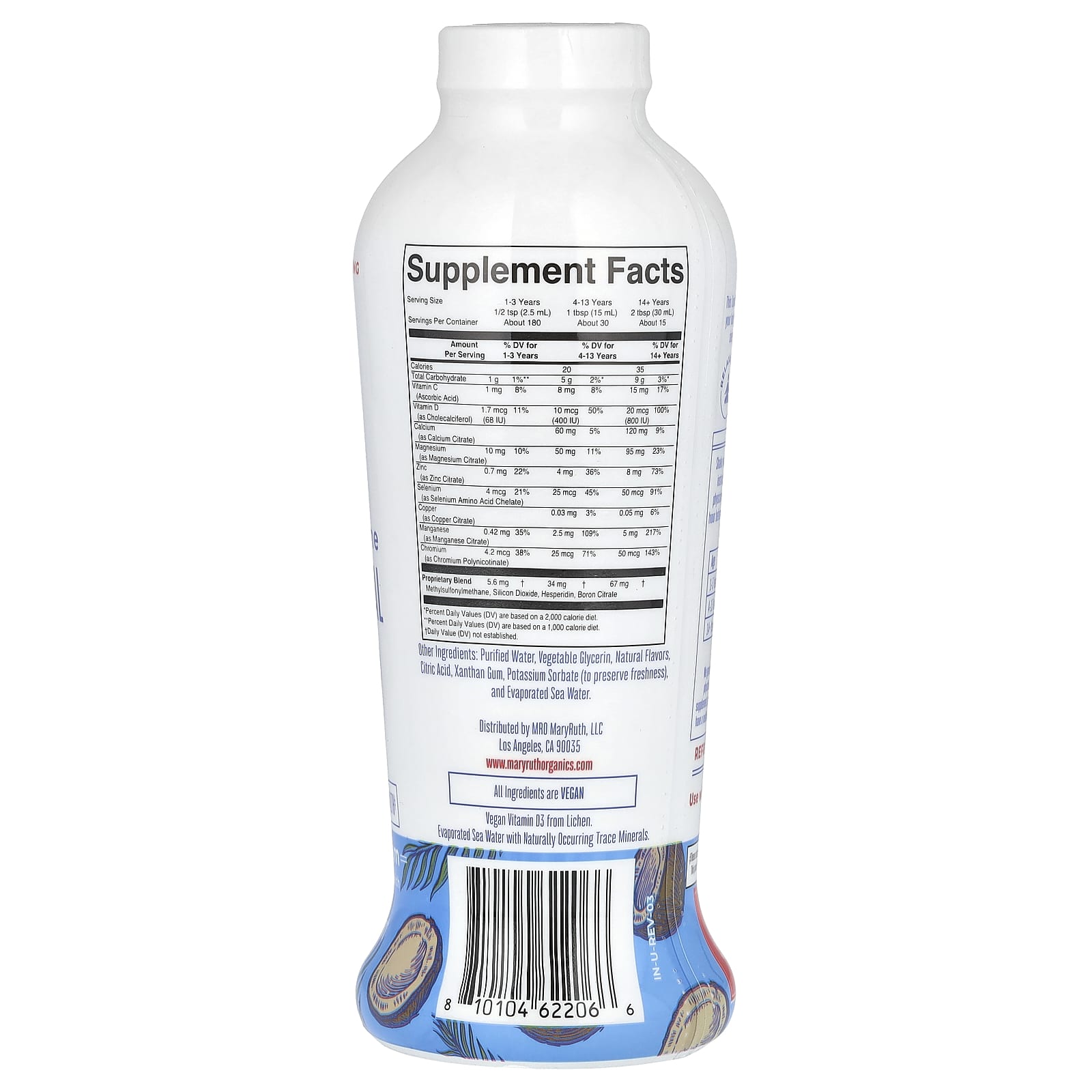 MaryRuth's, Liquid Nighttime Multimineral, Coconut Dream , 15.22 fl oz (450 ml) - Image 2