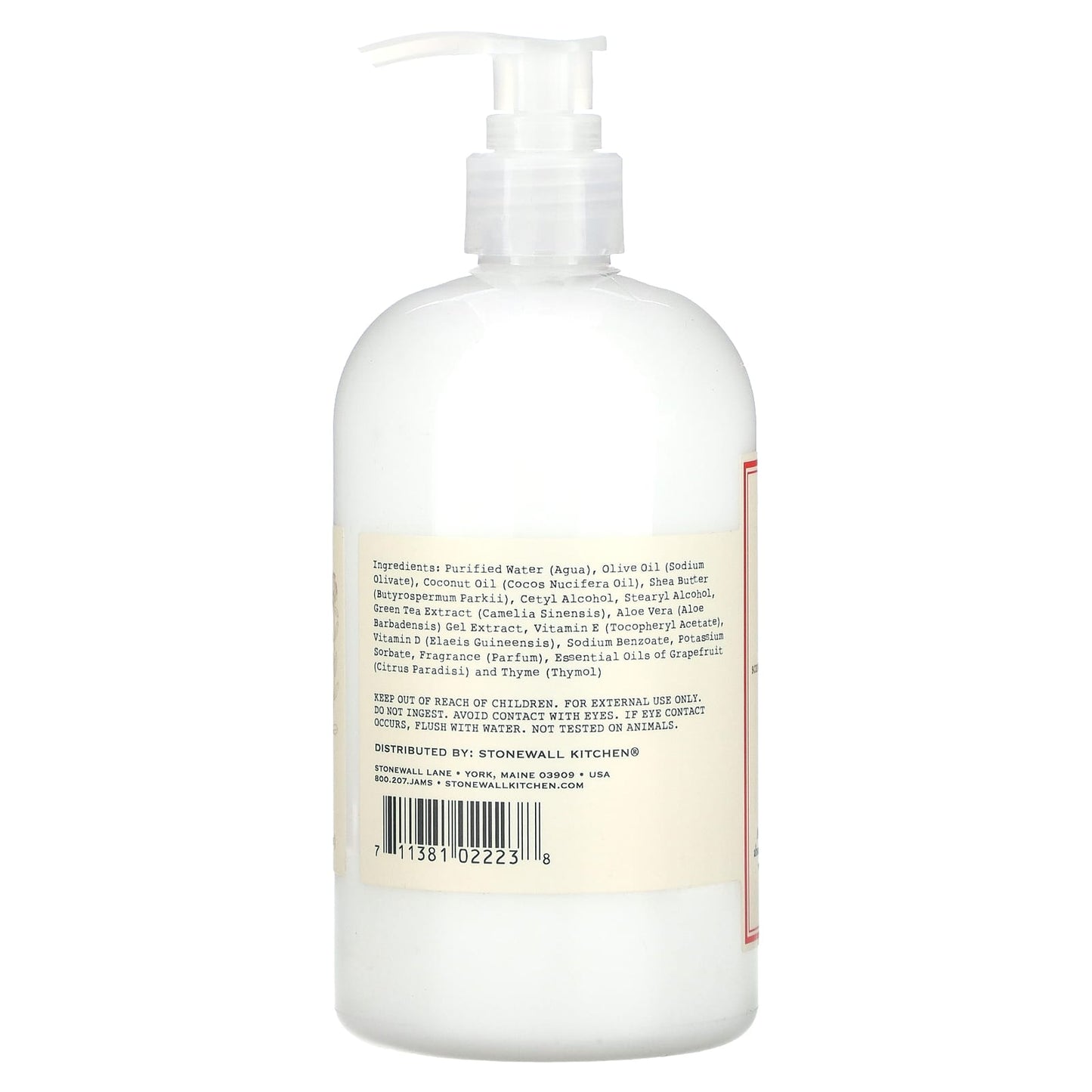 Stonewall Kitchen, Hand Lotion, Grapefruit Thyme, 16.9 fl oz (500 ml) - Image 2