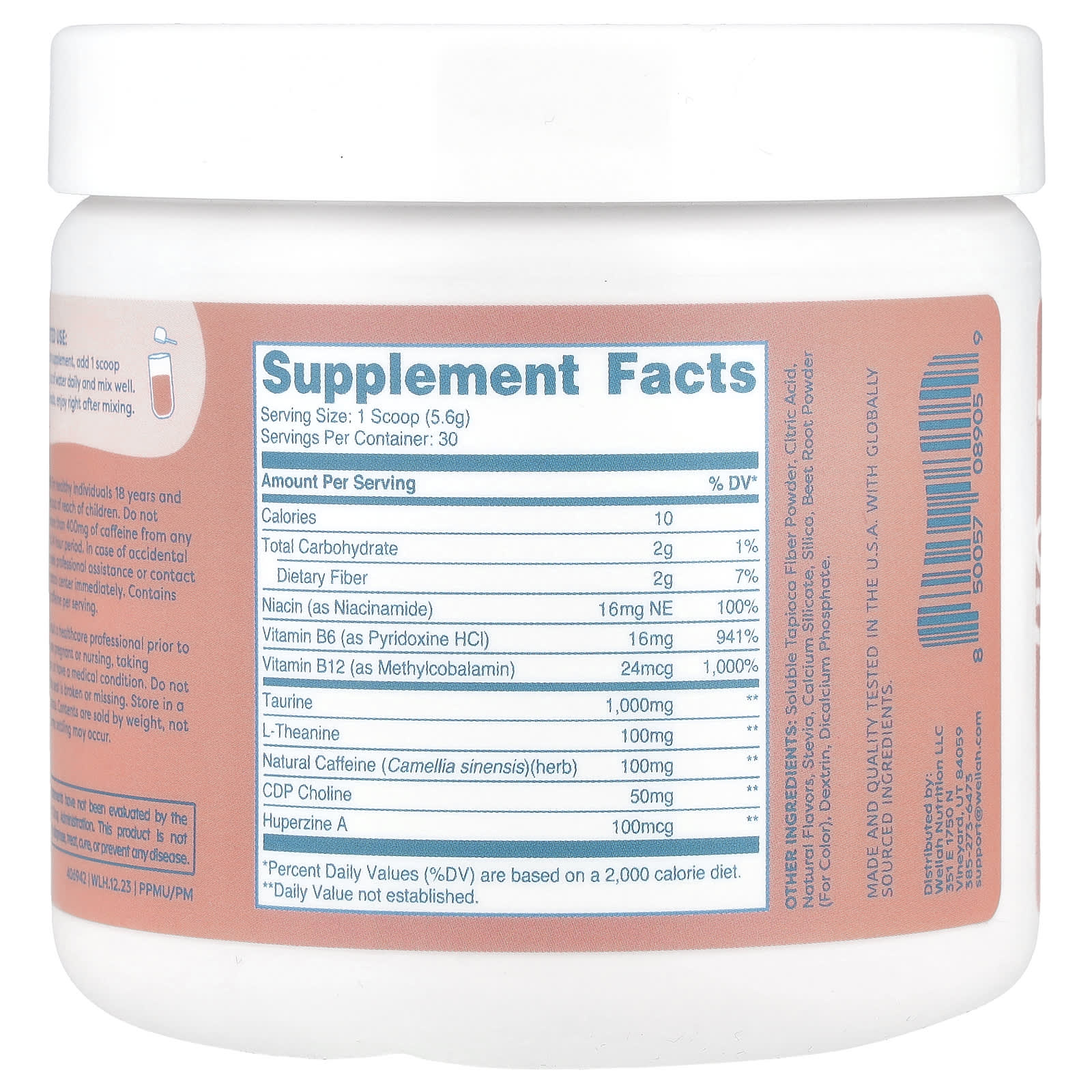 Wellah, Perfect Pick-Me-Up, Strawberry Lemonade, 5.9 oz (168 g) - Image 2