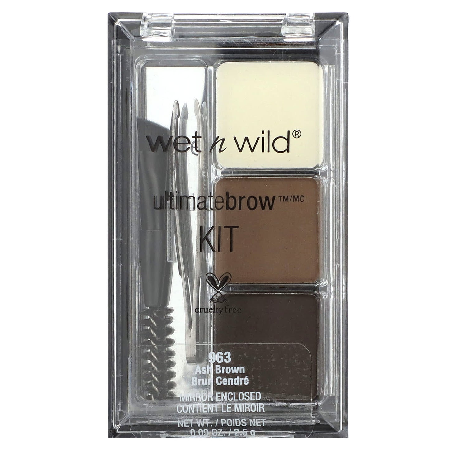 wet n wild, Ultimate Brow Kit, 963 Ash Brown, 0.09 oz (2.5 g) - Image 2