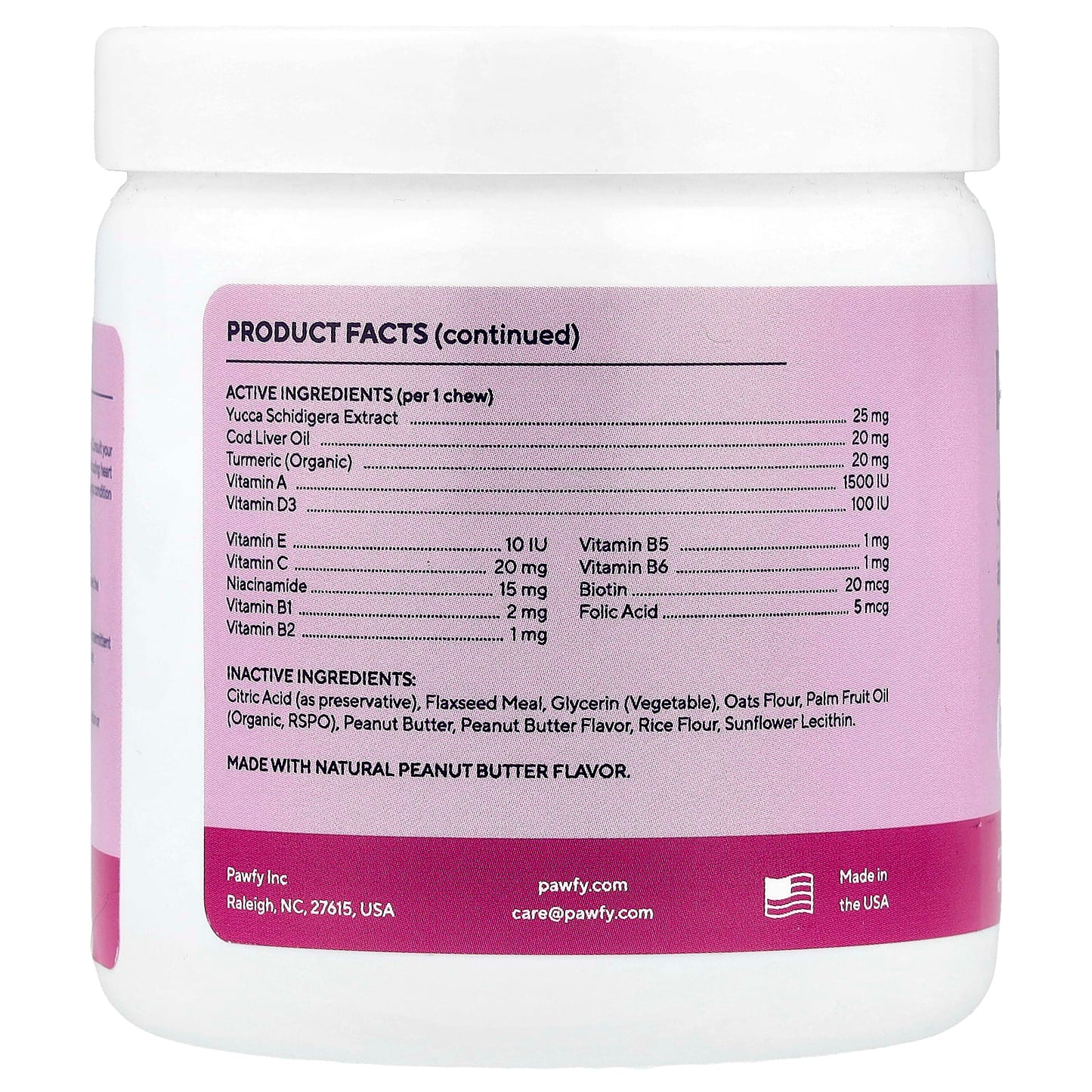 Pawfy, Multivitamin, For Dogs, 6 Months+, Peanut Butter, 30 Chews, 4.5 oz (128 g) - Image 2