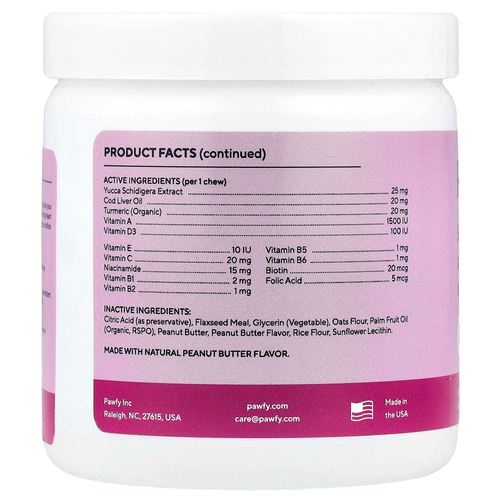Pawfy, Multivitamin, For Dogs, 6 Months+, Peanut Butter, 30 Chews, 4.5 oz (128 g) - Image 2