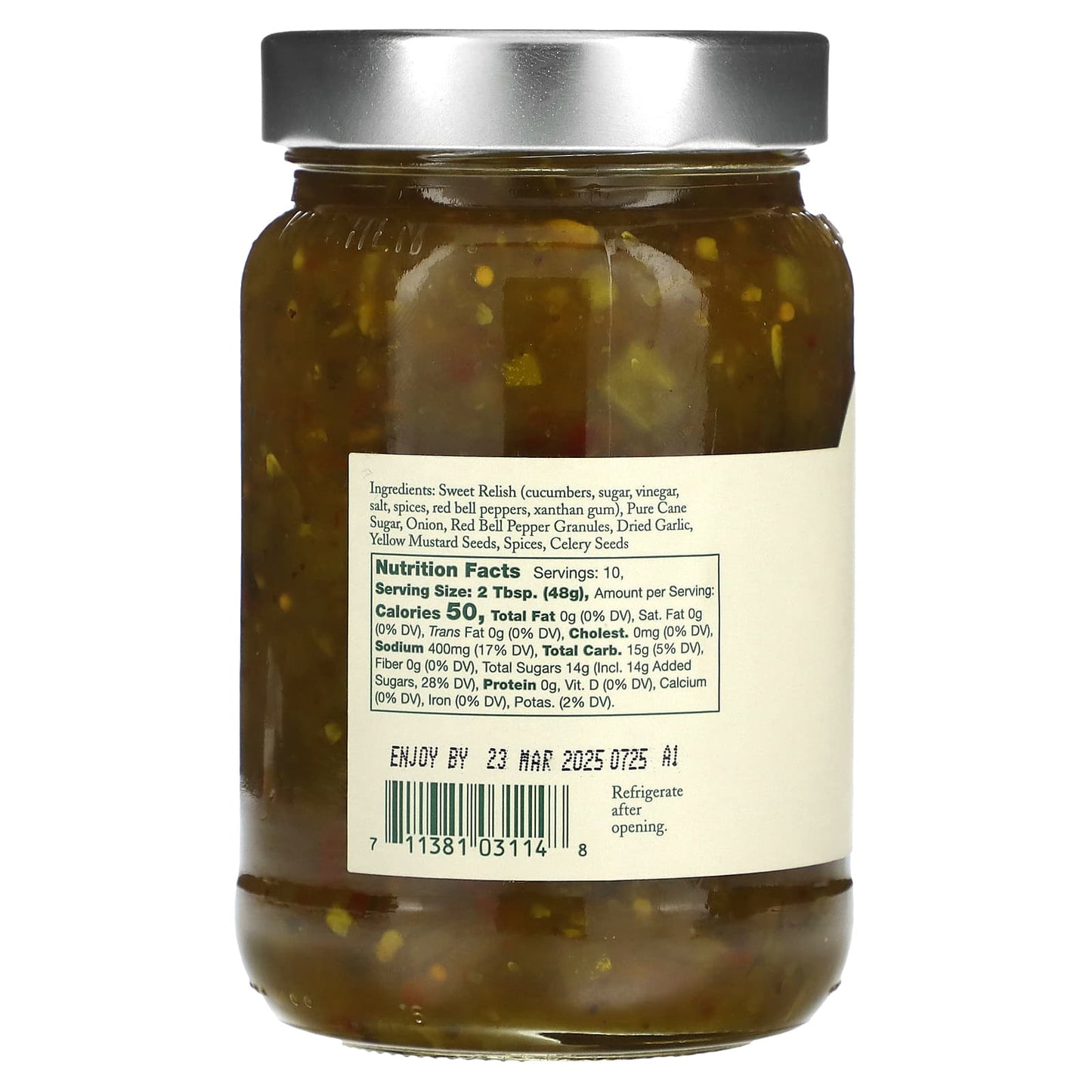 Stonewall Kitchen, Farmhouse Green Relish, 17.5 oz (496 g) - Image 2