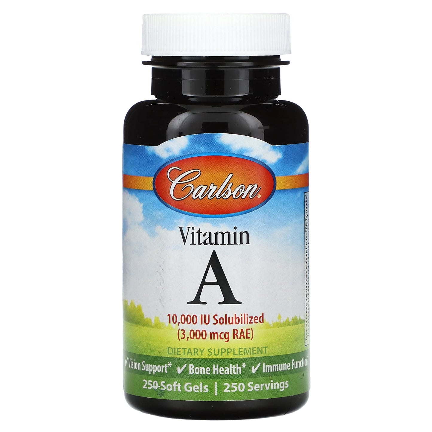 Carlson Vitamin A 10,000 IU - Bone Health & Vision Support - Image 1