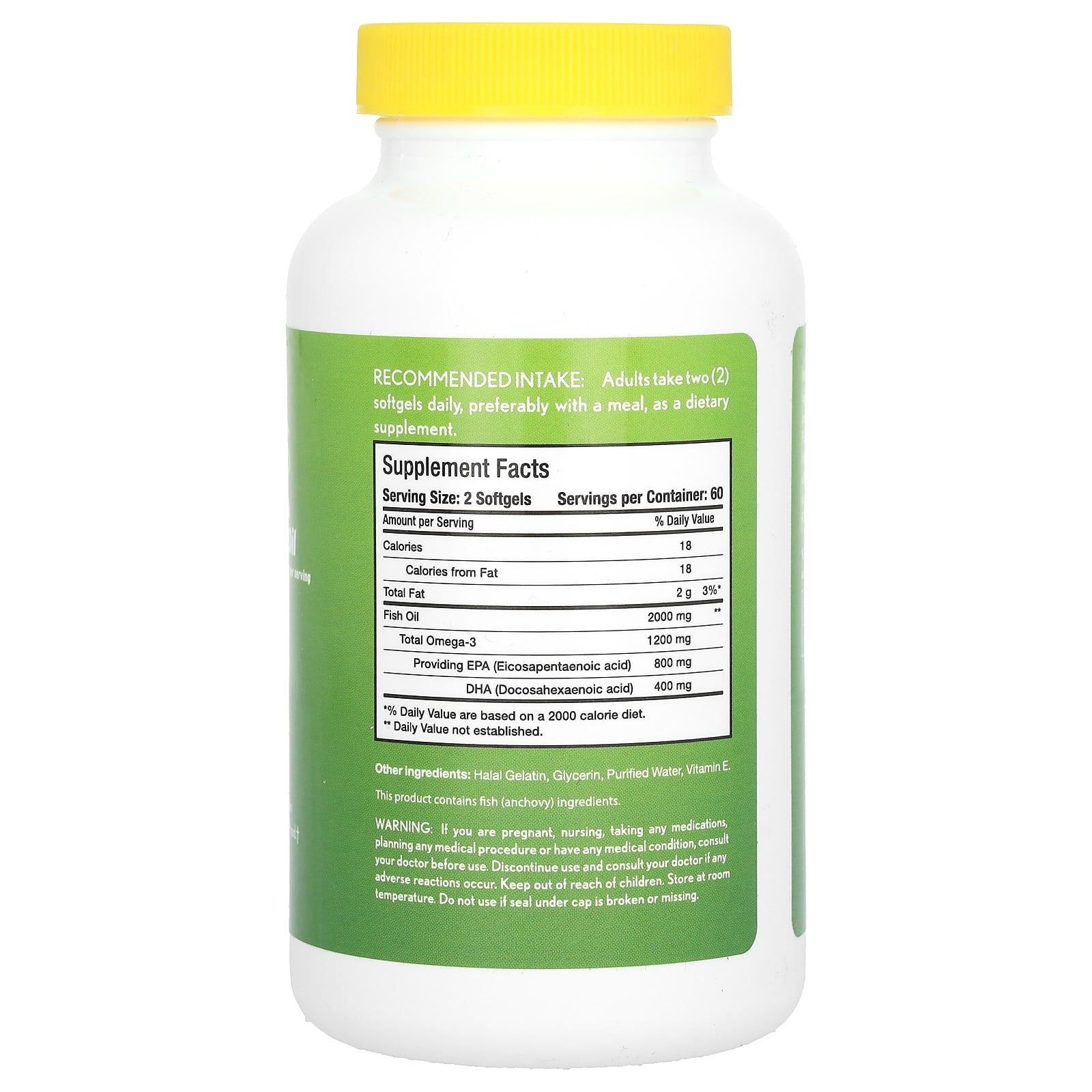 Noor Vitamins, Ultra Omega, Omega-3 Fish Oil, Ultra Potency Formula, 120 Softgels - Image 2