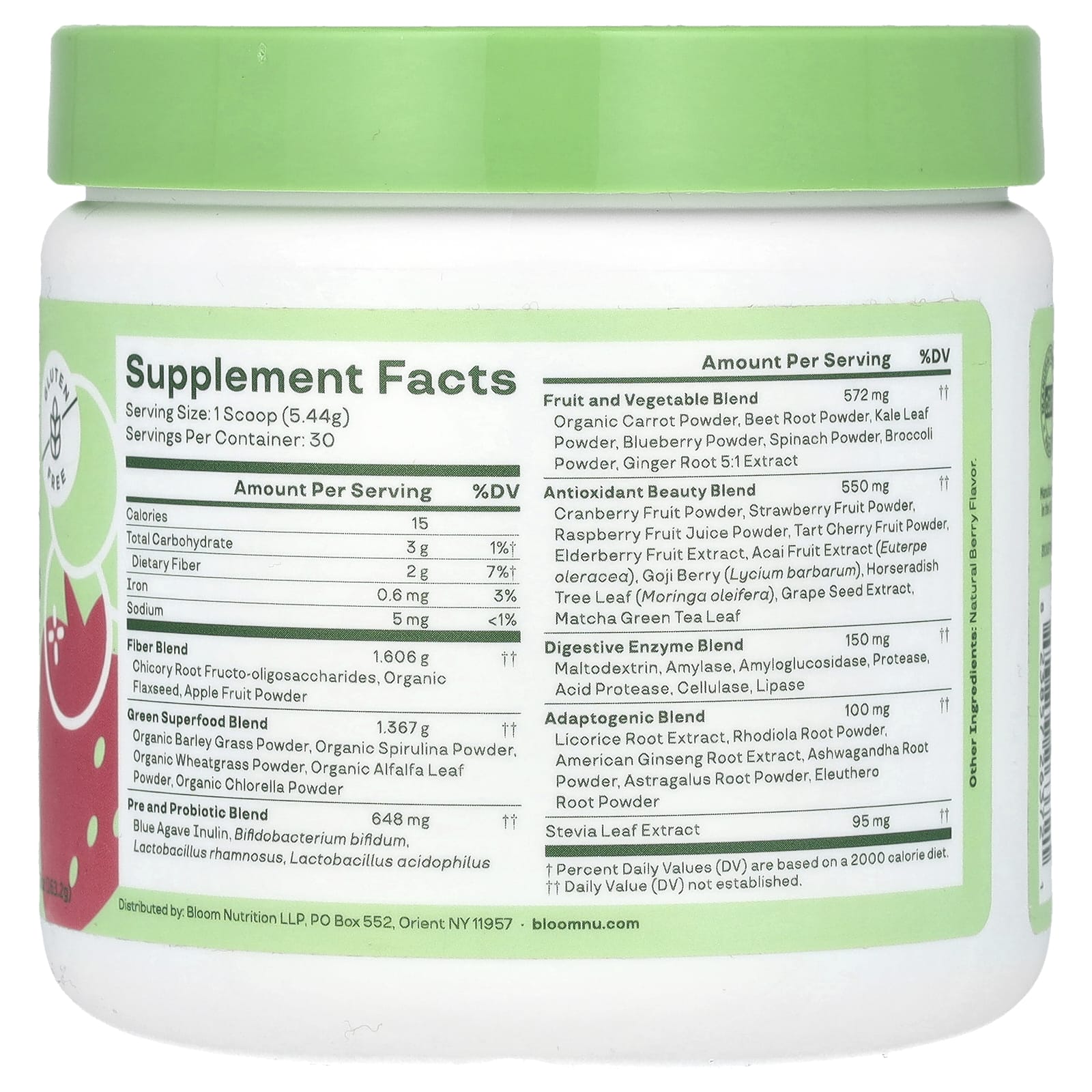 Bloom Berry Greens & Superfoods for Gut Health, 5.8 oz - Image 2