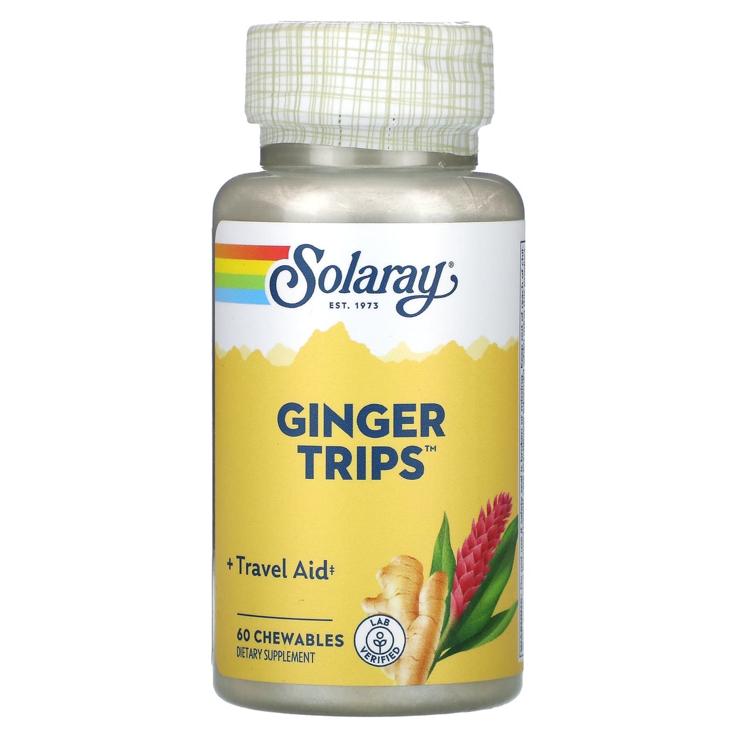 Solaray, Ginger Trips, 60 Chewables - Image 1