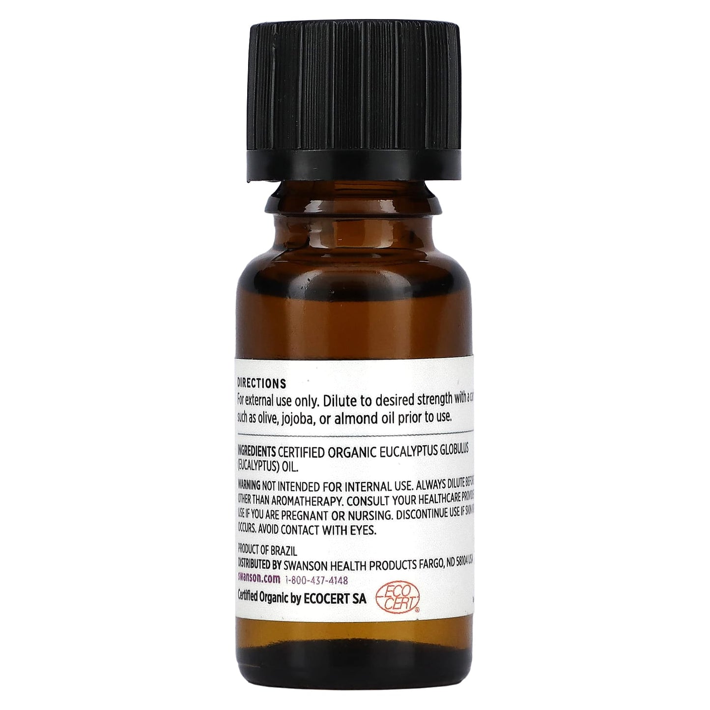 Swanson, Certified Organic Eucalyptus Essential Oil, 0.5 fl oz (15 ml) - Image 2
