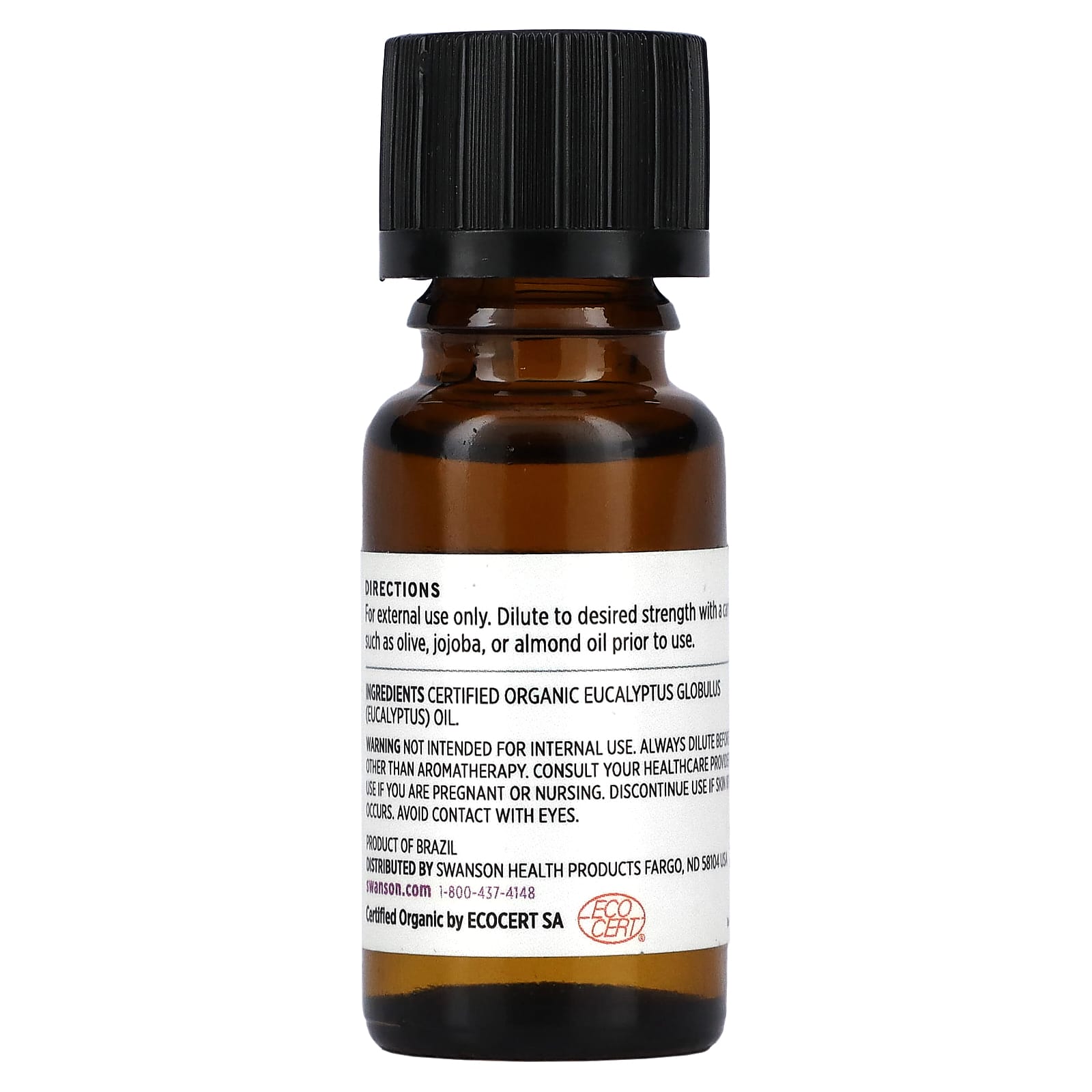 Swanson, Certified Organic Eucalyptus Essential Oil, 0.5 fl oz (15 ml) - Image 2