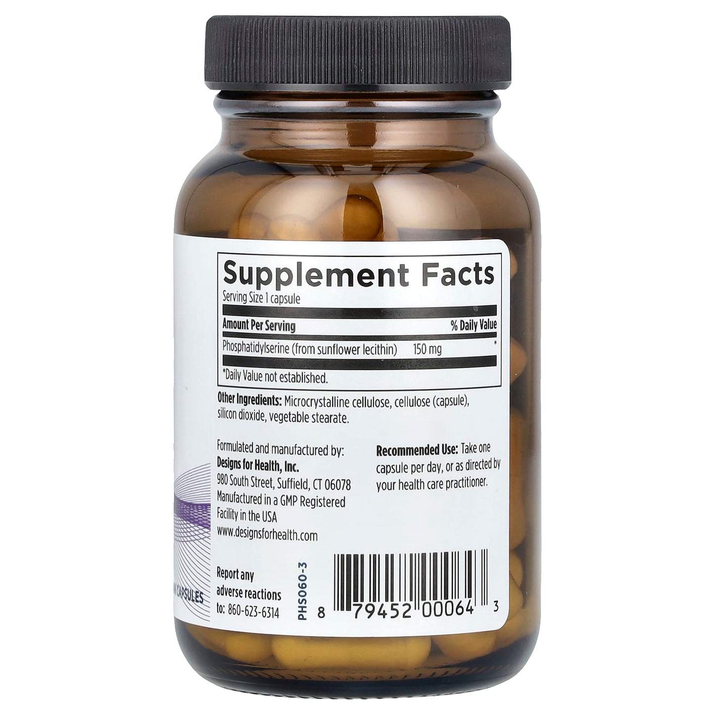 Designs For Health PS 150 Brain Support Supplement 60 Capsules - Image 2