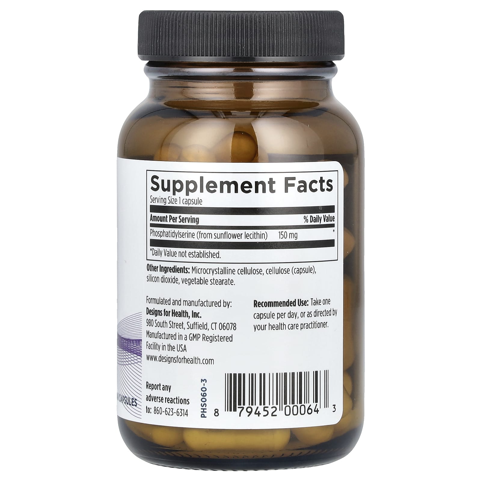 Designs For Health PS 150 Brain Support Supplement 60 Capsules - Image 2