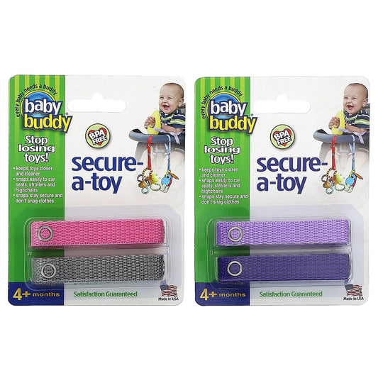 Secure Your Baby's Toys with Baby Buddy's Easy-Snap System | 2-Pack - Image 1