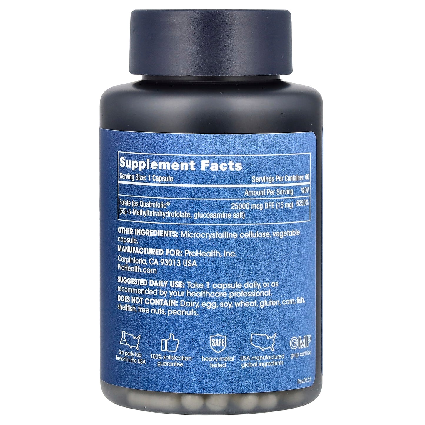 ProHealth Longevity, Methylfolate, Quatrefolic®, 15 mg, 60 Capsules - Image 2