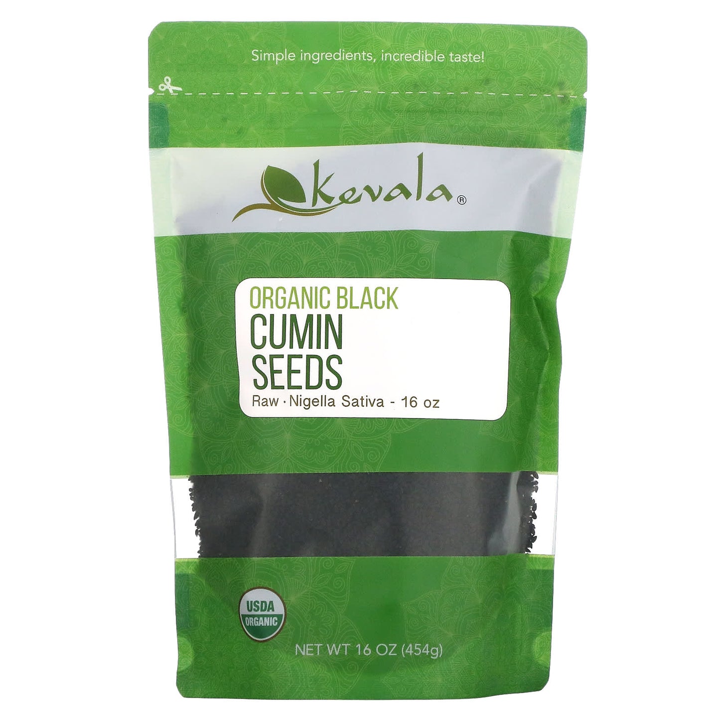 Kevala, Organic Black Cumin Seeds, Raw, 16 oz (454 g) - Image 1