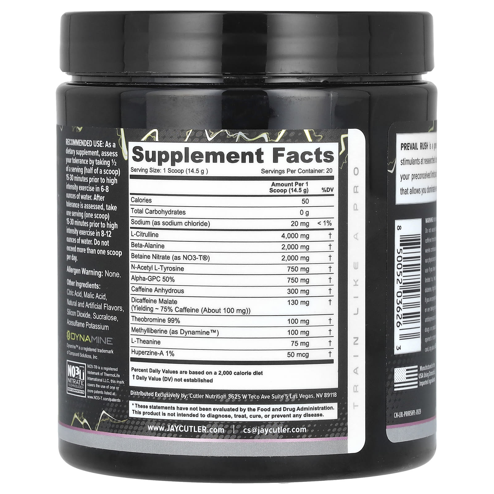 Prevail Rush Pre-Workout by Cutler Nutrition - High Energy & Focus - Image 2