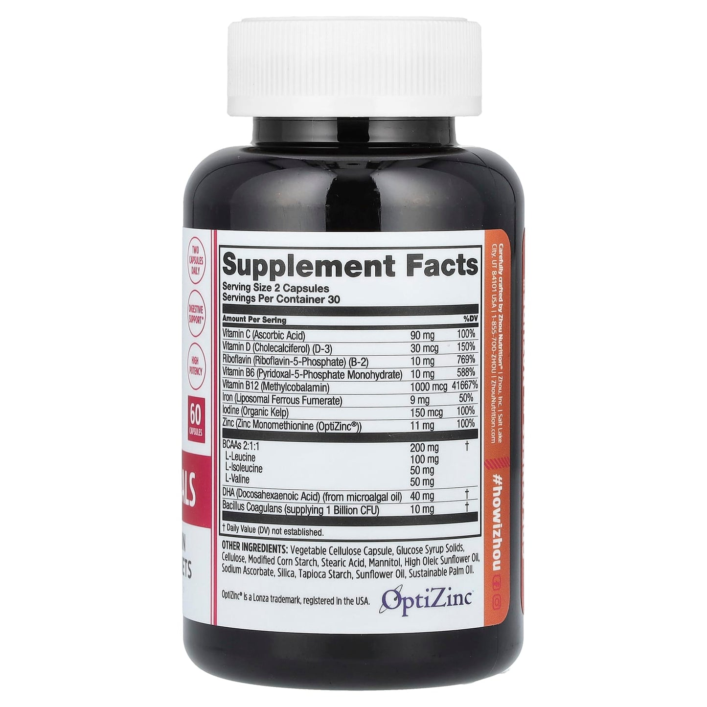 Zhou Nutrition, Vegan Essentials, 60 Capsules - Image 2