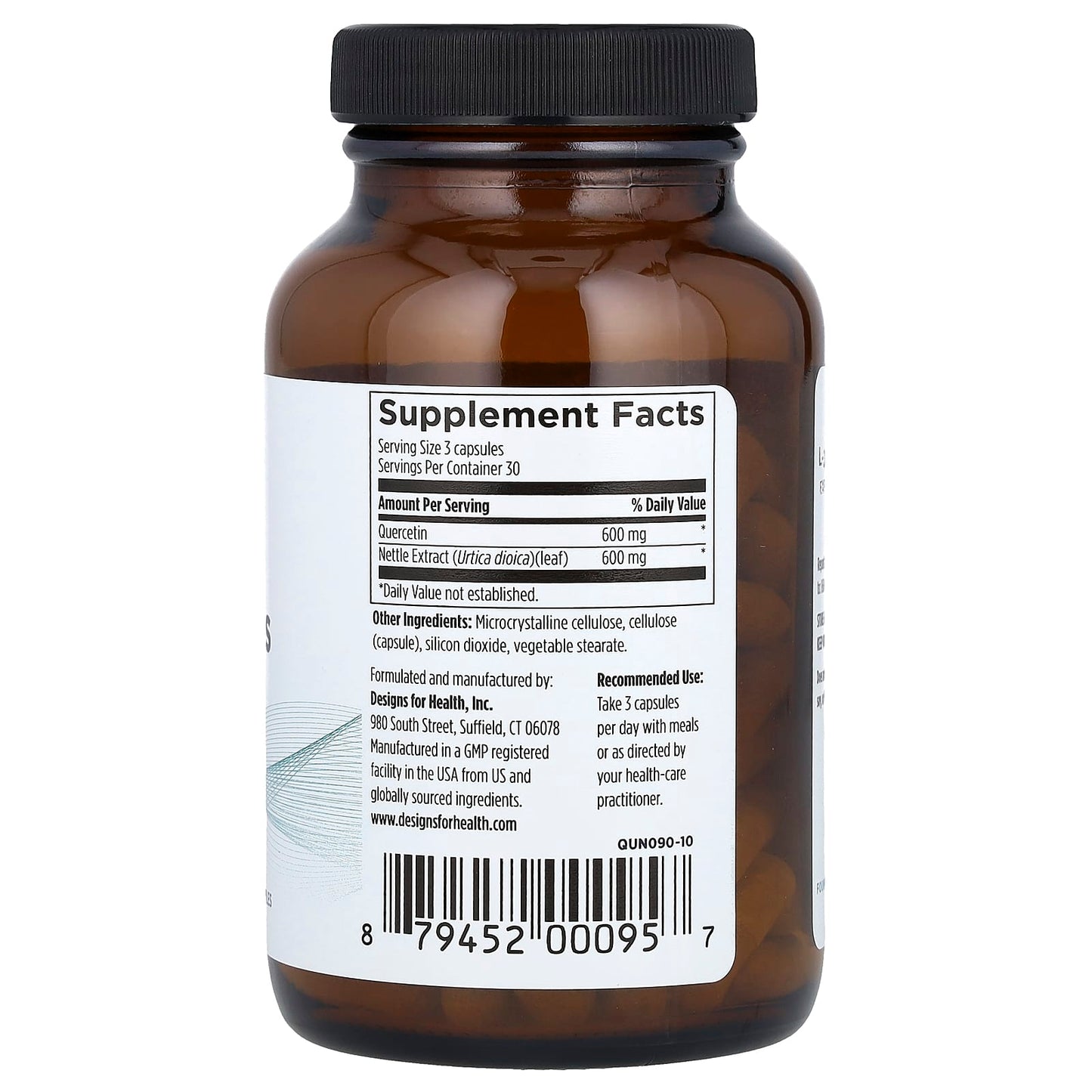 Quercetin + Nettles for Immune Support - 90 Vegetarian Capsules - Image 2