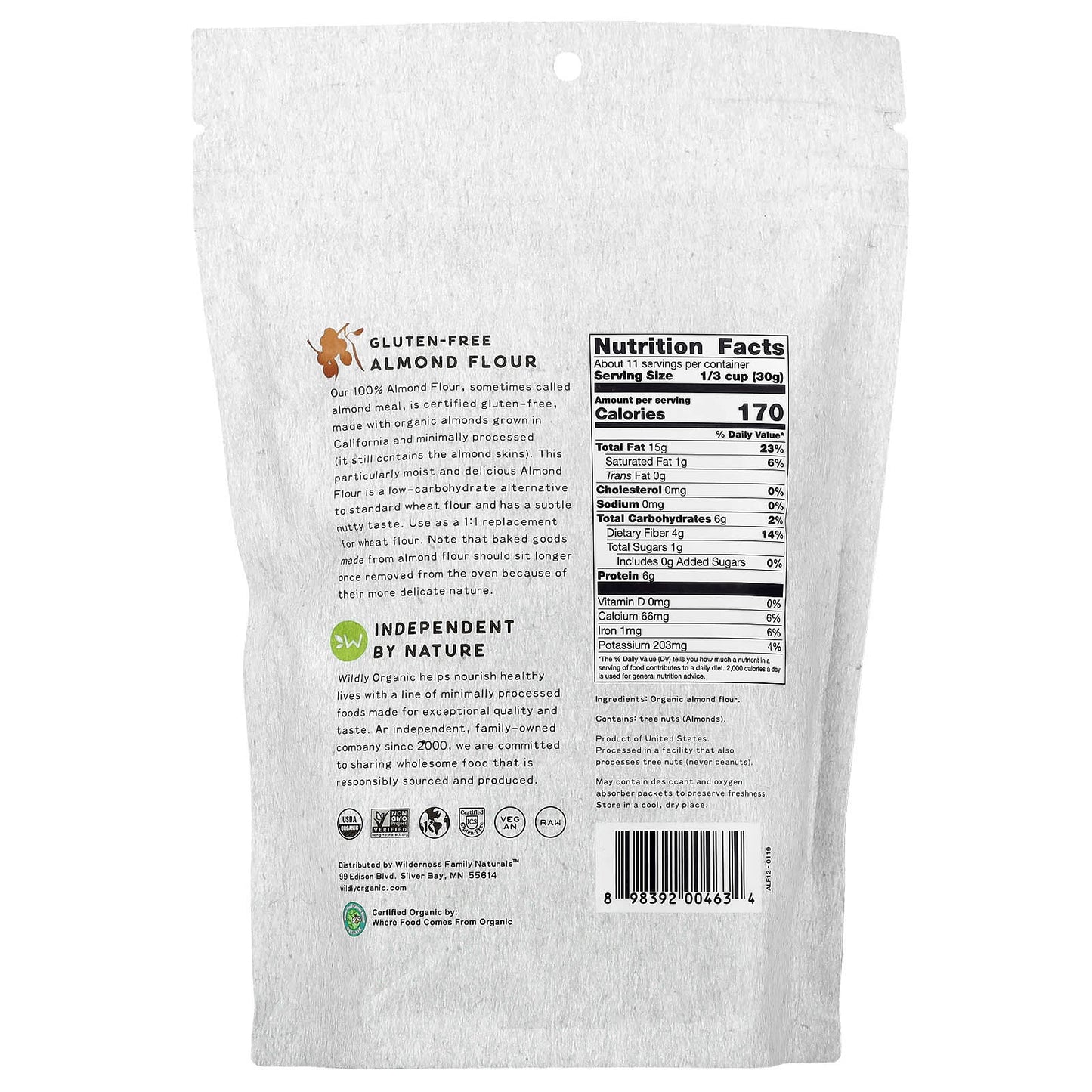 Wildly Organic, Gluten-Free Almond Flour, 12 oz (340 g) - Image 2
