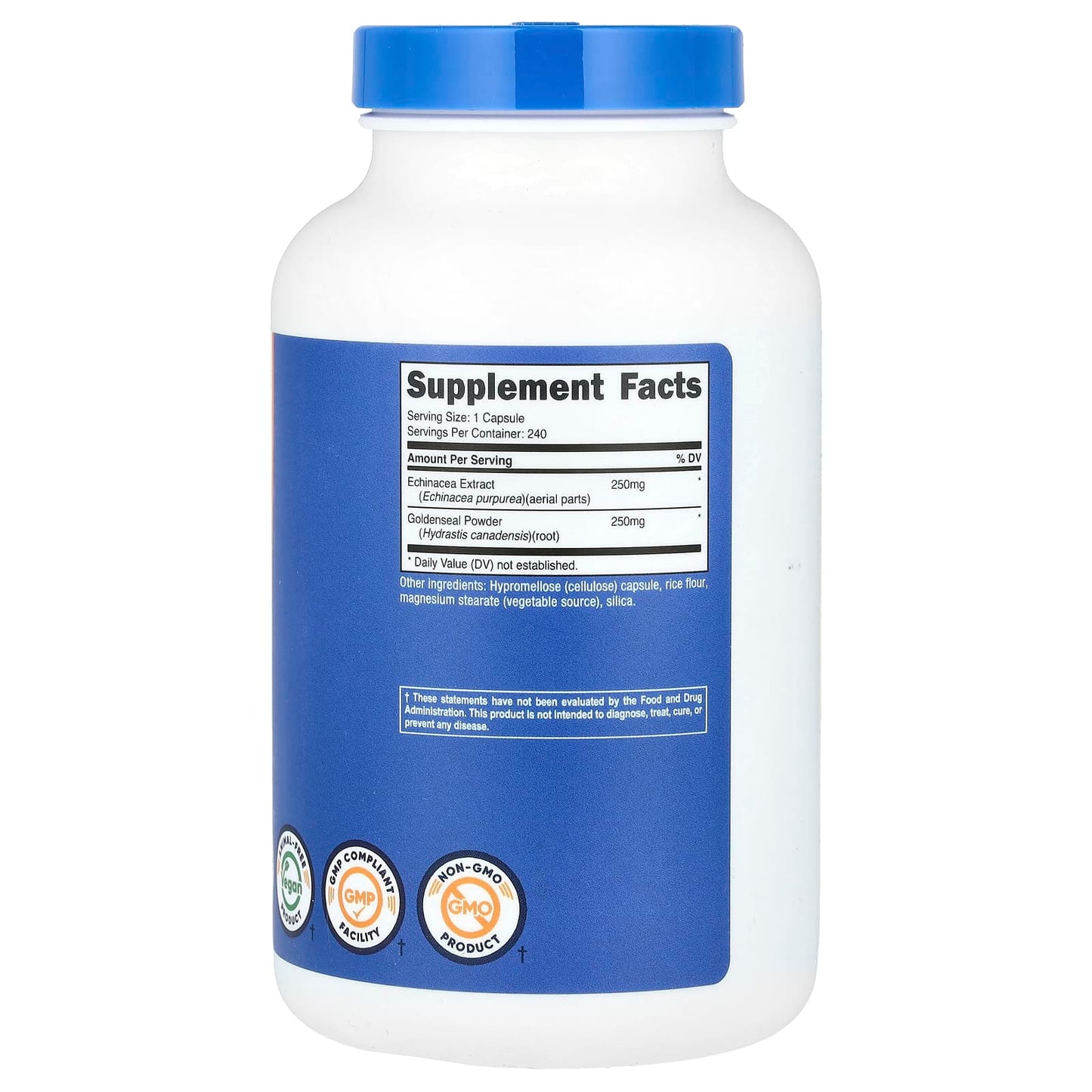 Nutricost, Echinacea & Goldenseal Root, 500 mg, 240 Capsules - Image 2
