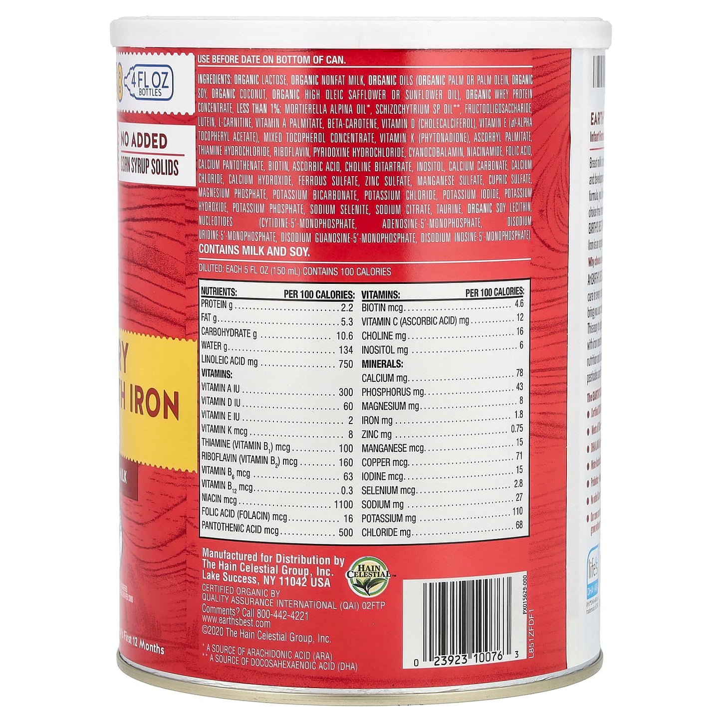 Organic Baby Formula | Earth's Best, Iron-Rich, USDA Organic - Image 2