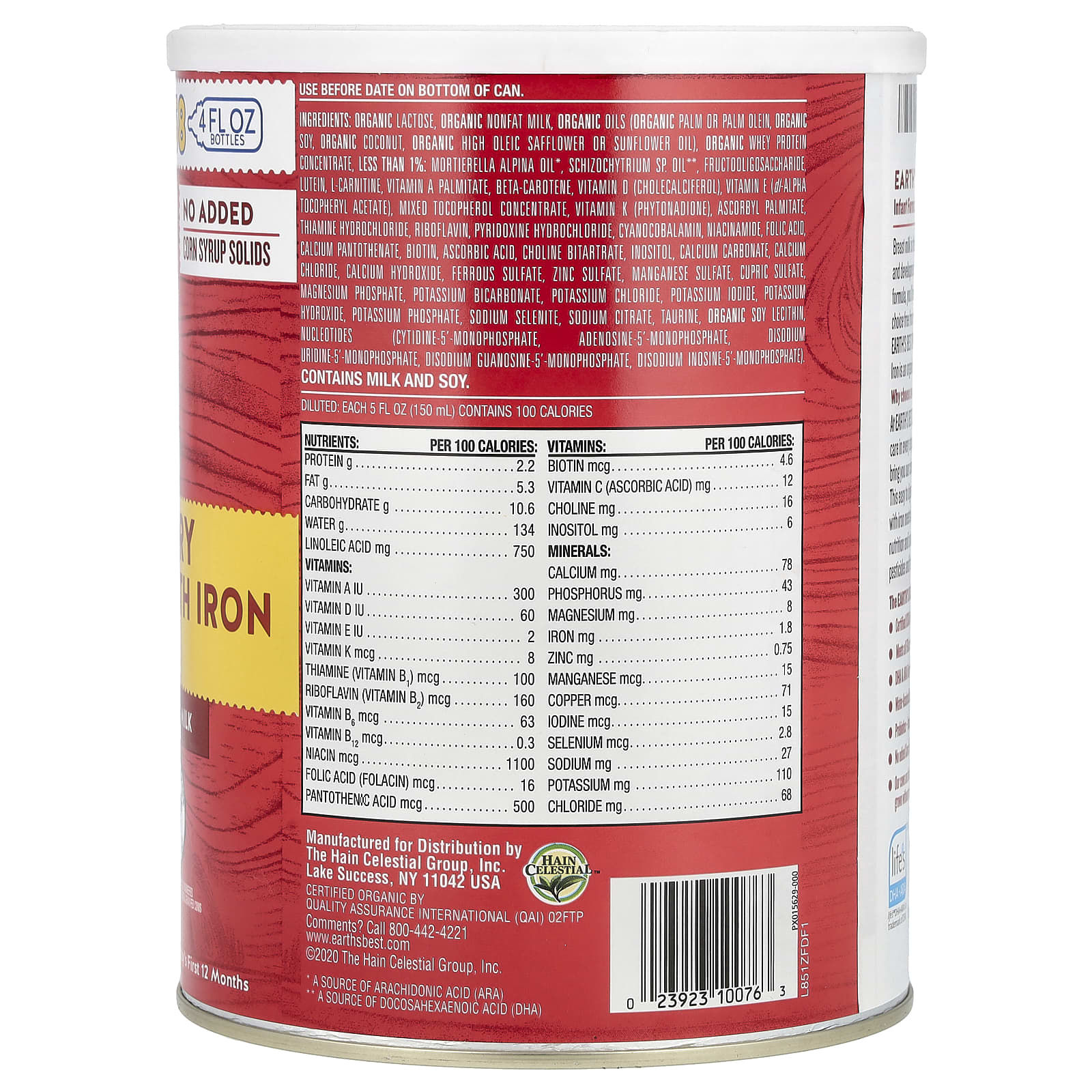 Organic Baby Formula | Earth's Best, Iron-Rich, USDA Organic - Image 2