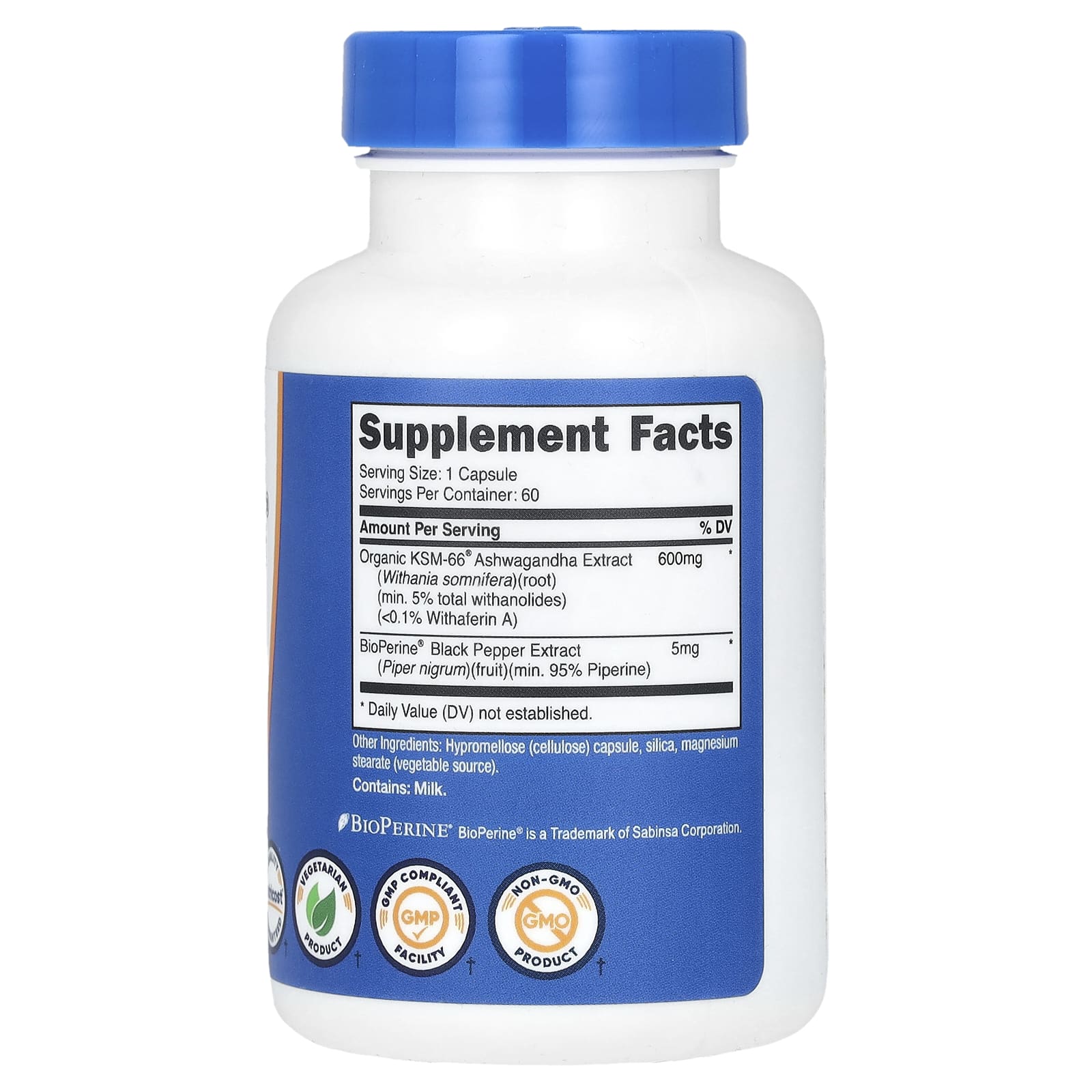 Nutricost, KSM-66, Ashwagandha Root Extract, 600 mg, 60 Capsules - Image 2