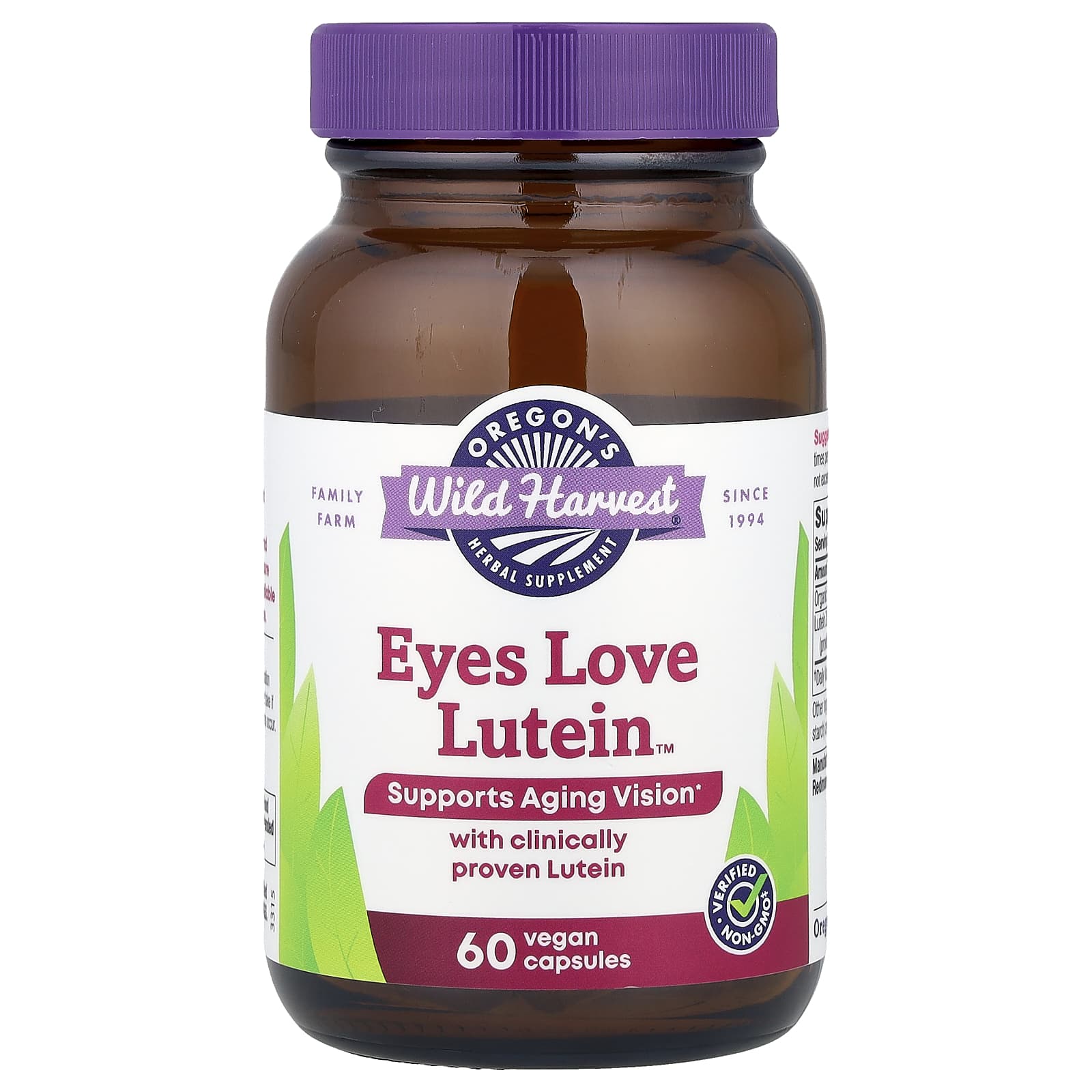 Oregon's Wild Harvest, Eyes Love Lutein™, 60 Vegan Capsules - Image 1
