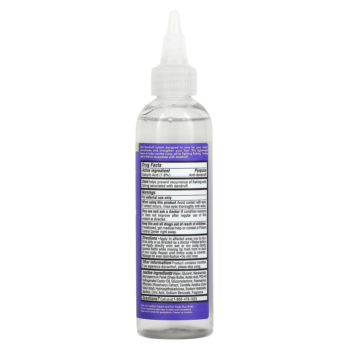 SheaMoisture, Anti-Dandruff Leave-In, Apple Cider Vinegar, 4 fl oz (118 ml) - Image 2