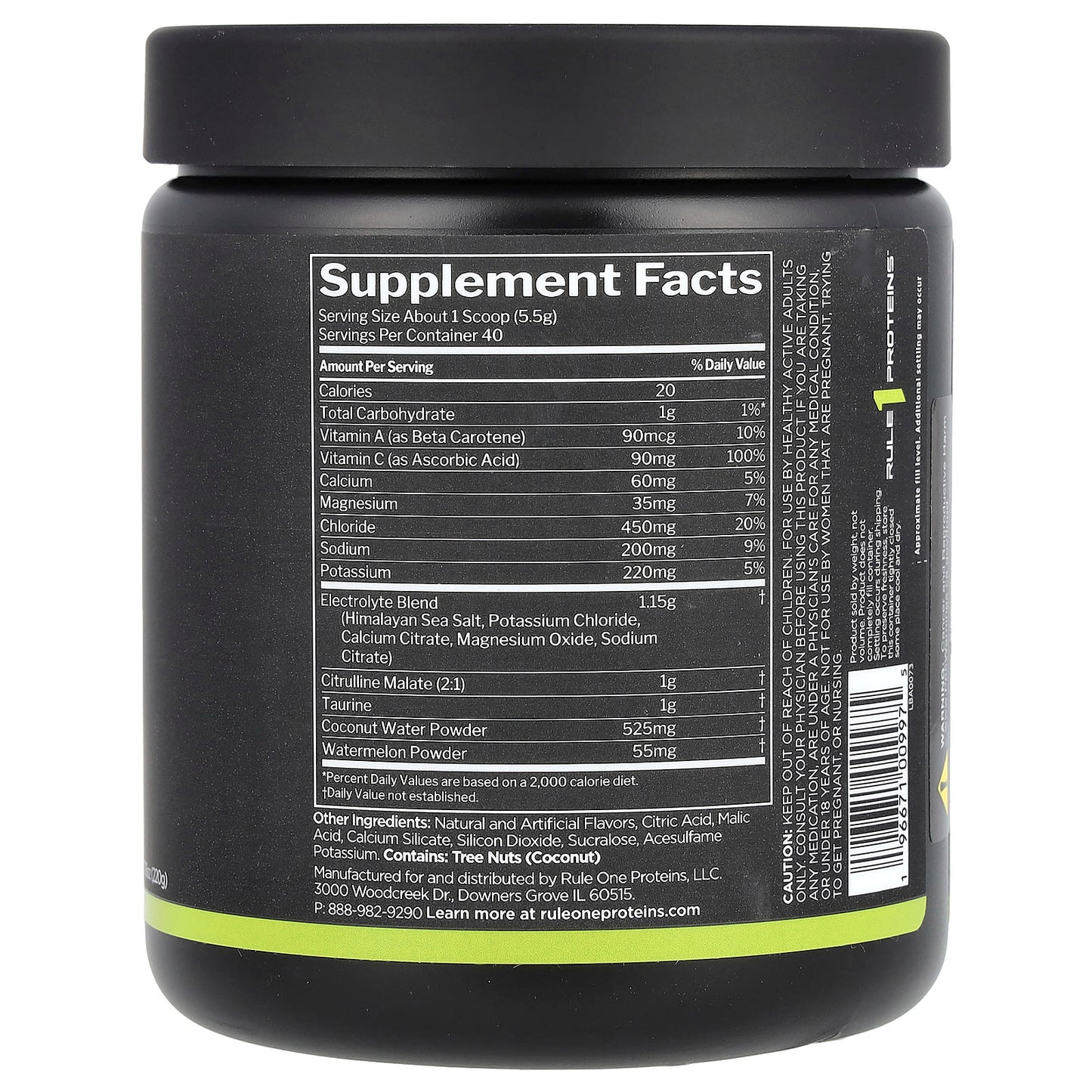 Rule One Proteins, Lytes, Lemon Lime, 7.76 oz (220 g) - Image 2