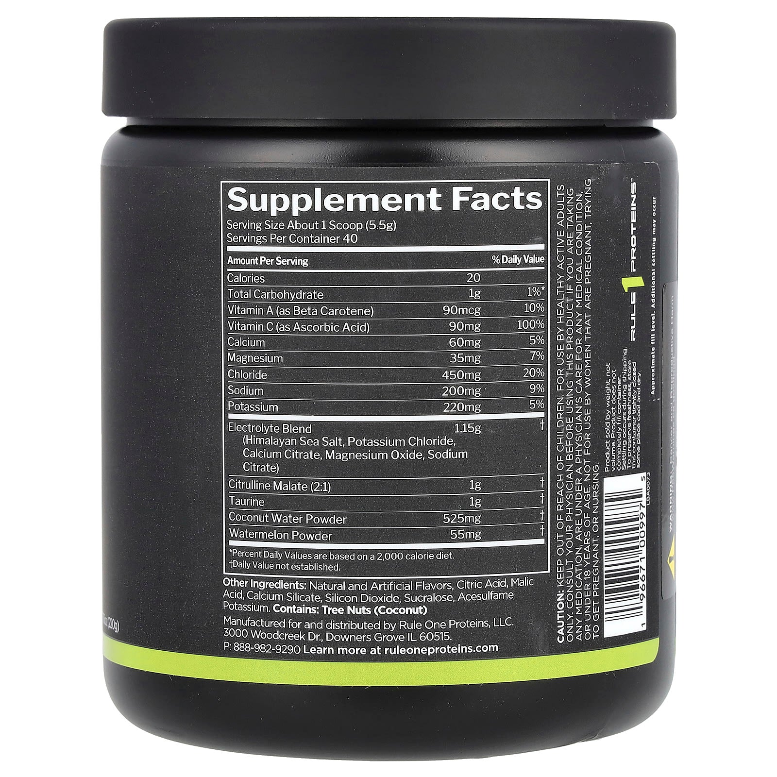 Rule One Proteins, Lytes, Lemon Lime, 7.76 oz (220 g) - Image 2