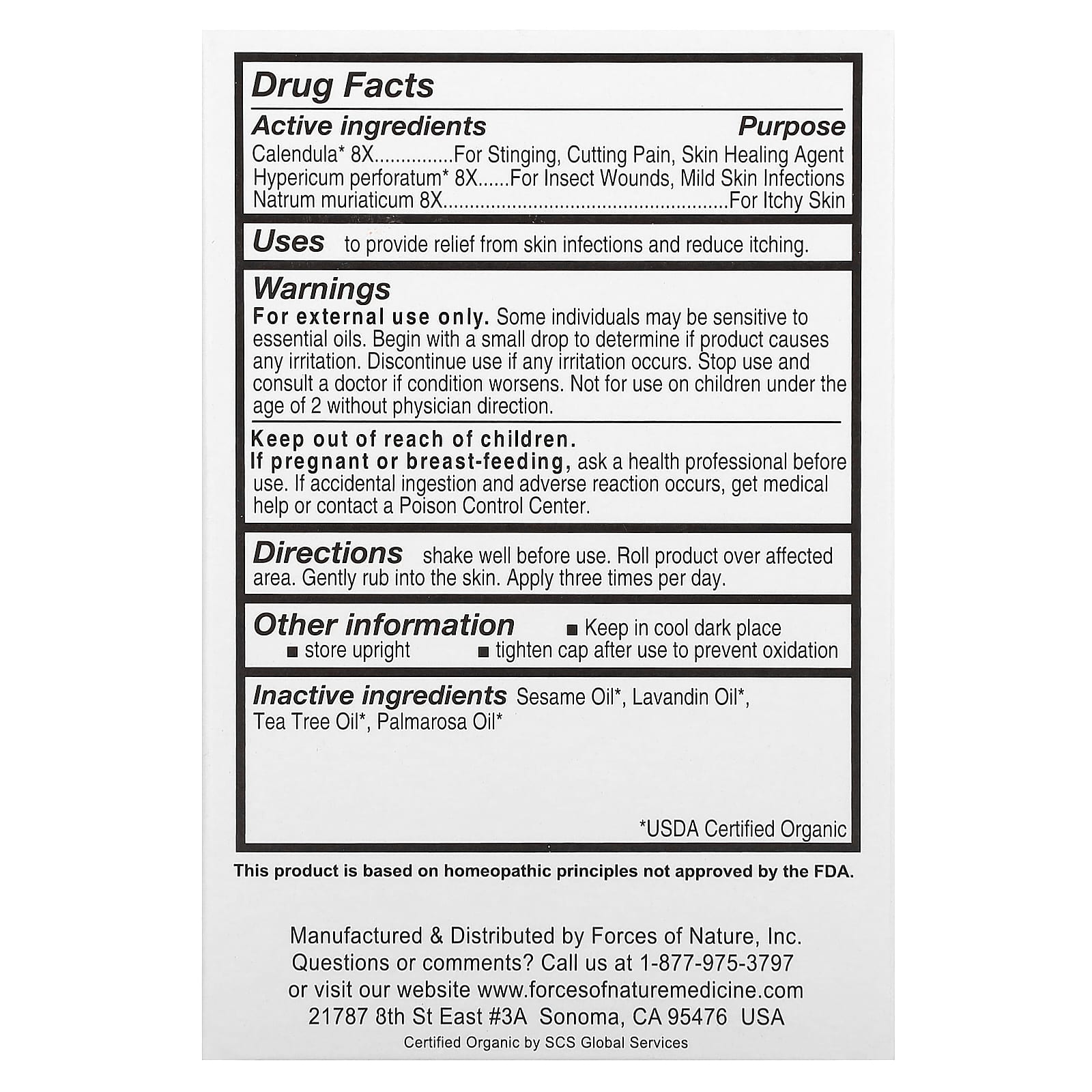 Forces of Nature Organic Anti-Itch Roll-On, Extra Strength Relief - Image 2