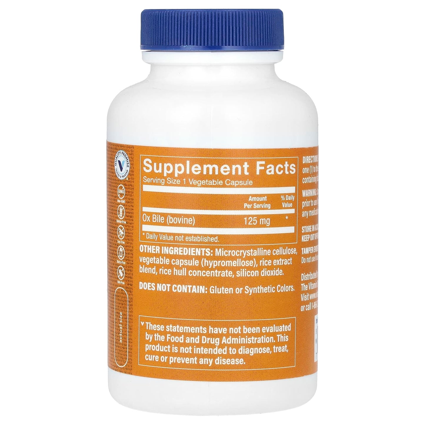 The Vitamin Shoppe, Ox Bile, 100 Vegetable Capsules (125 mg per Capsule) - Image 2