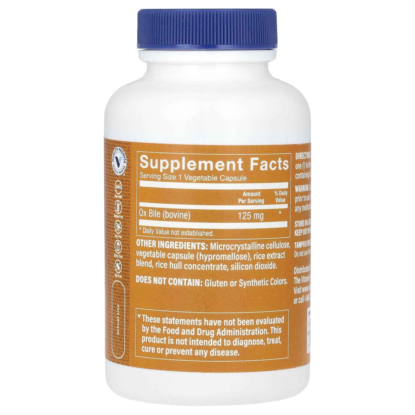 The Vitamin Shoppe, Ox Bile, 100 Vegetable Capsules (125 mg per Capsule) - Image 2