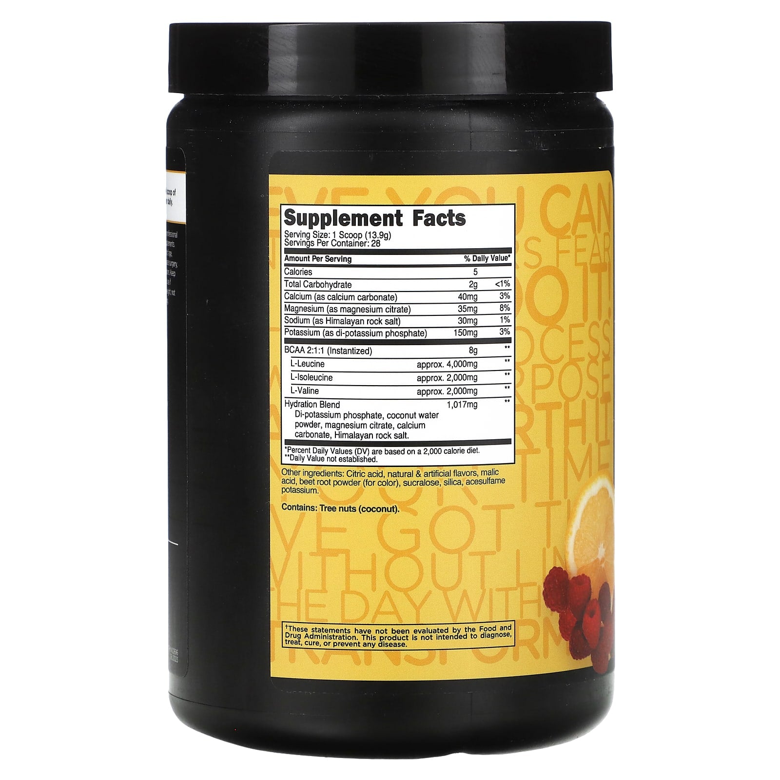 TransformHQ, BCAA, Raspberry Lemonade, 13.9 oz (389.2 g) - Image 2