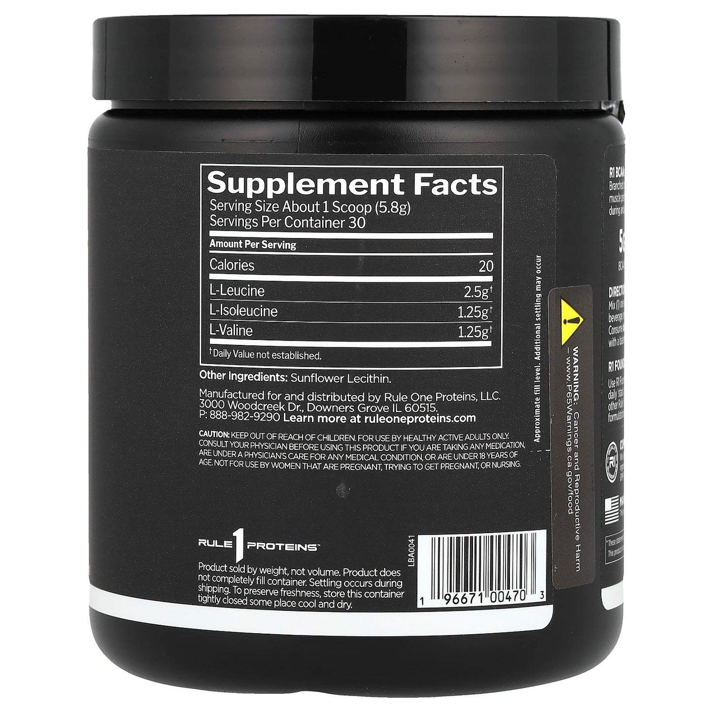 Rule One Proteins, BCAA, Unflavored , 6.14 oz (174 g) - Image 2