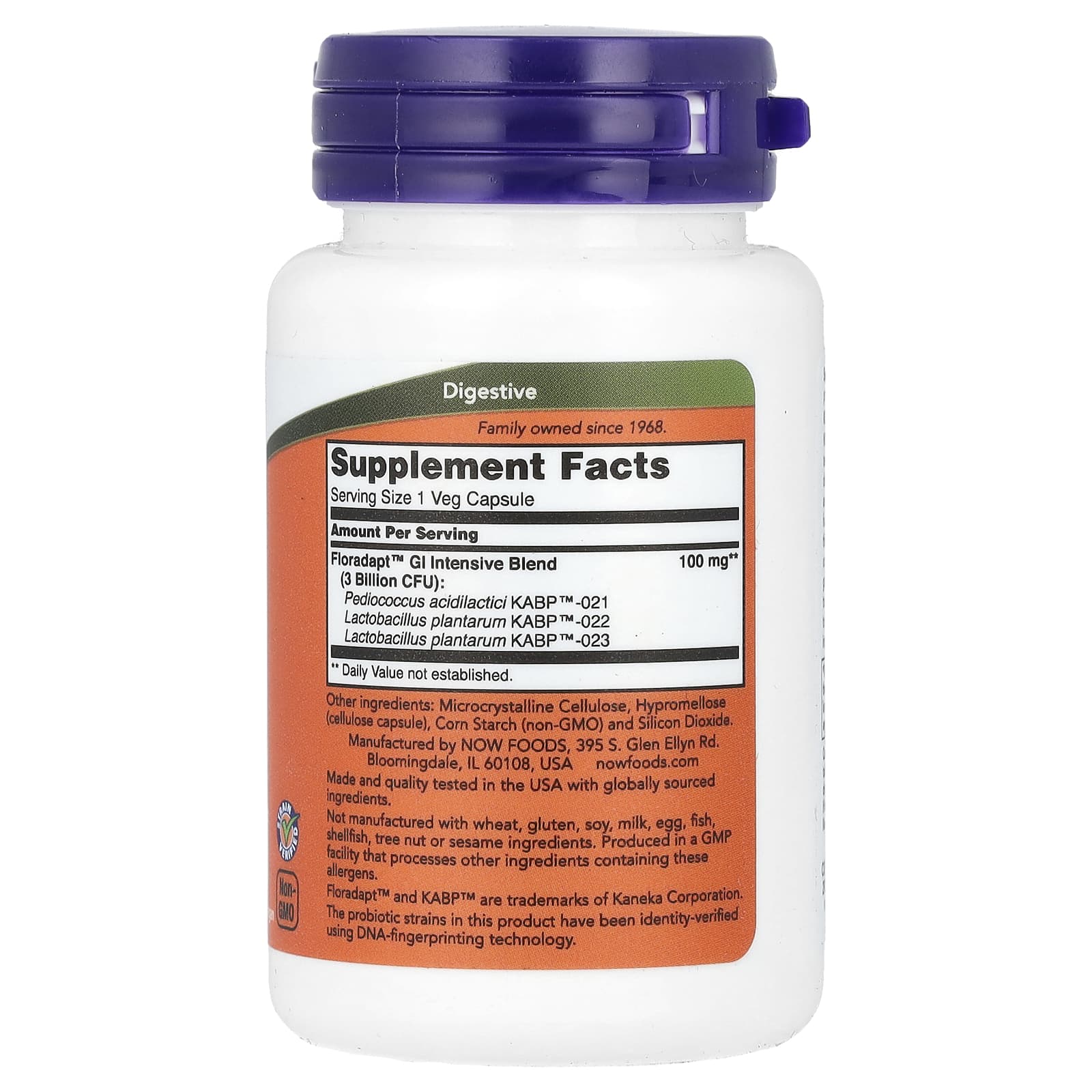 NOW Foods, Intestinal Bacteria Support, 60 Veg Capsules - Image 2