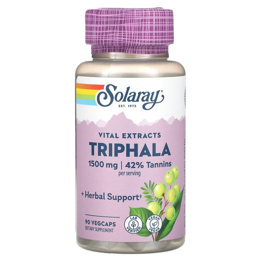 Solaray, Vital Extract, Triphala, 90 VegCaps - Image 1