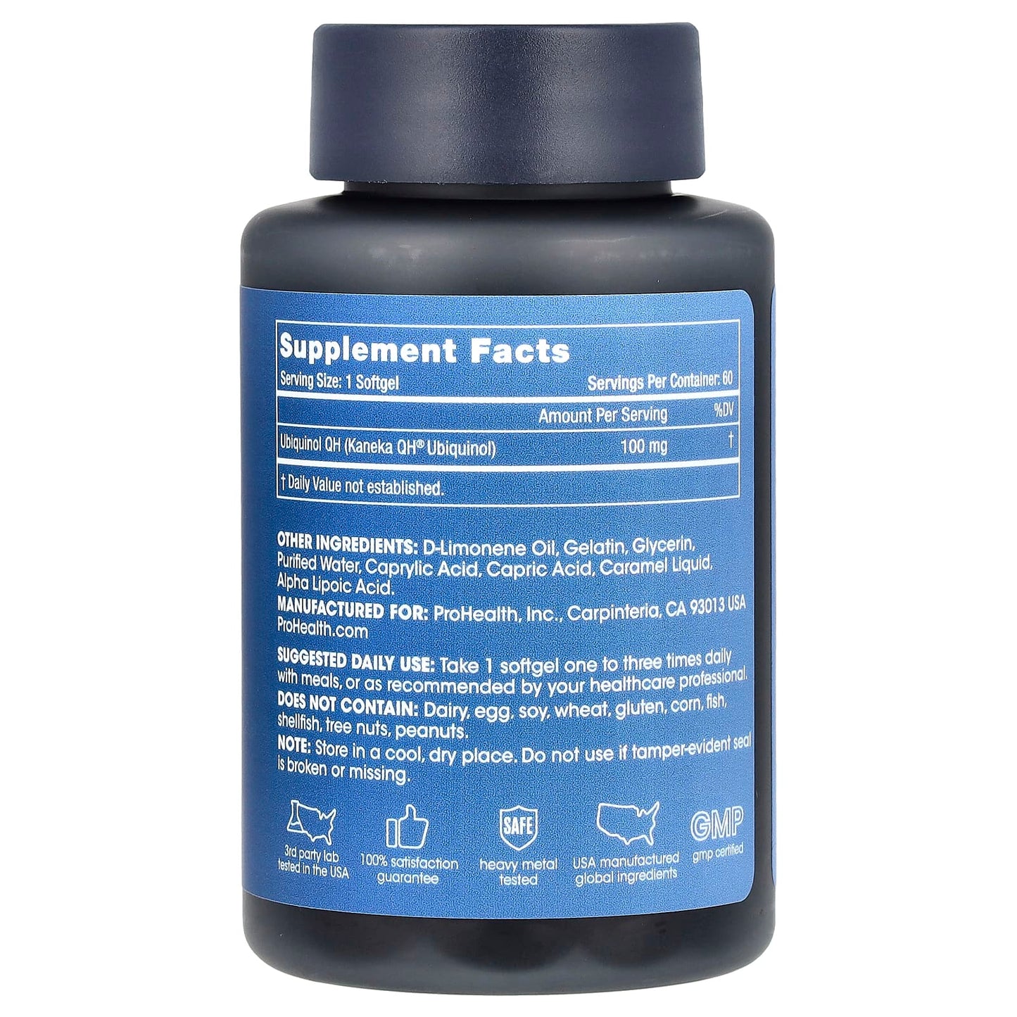 ProHealth Longevity, Ubiquinol CoQ-10, 100 mg, 60 Softgels - Image 2