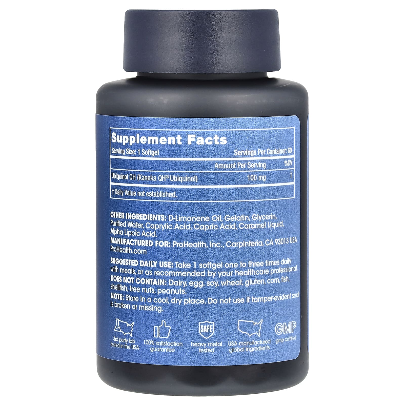 ProHealth Longevity, Ubiquinol CoQ-10, 100 mg, 60 Softgels - Image 2
