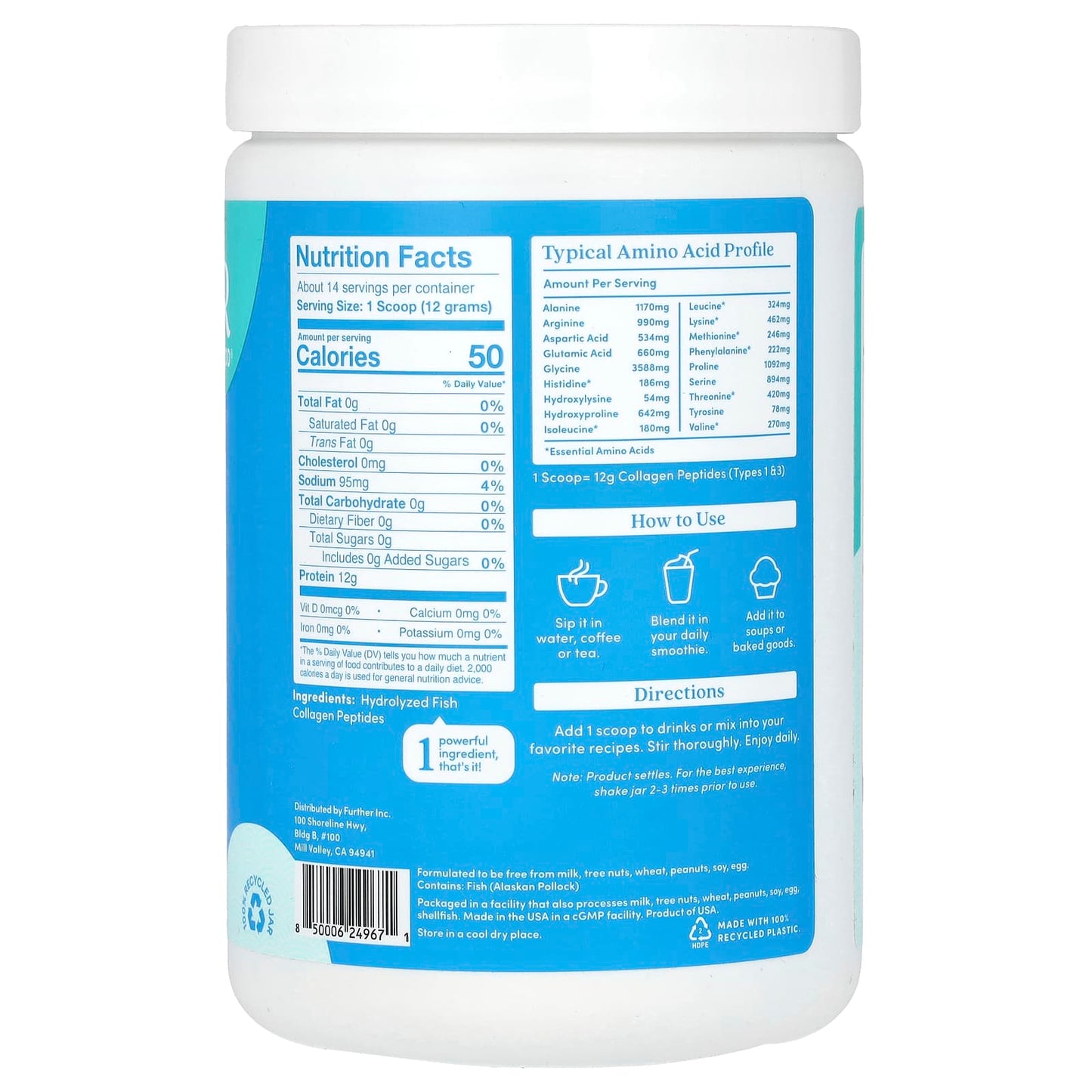 Wild-Caught Marine Collagen for Skin, Hair & Joint Support | 168g - Image 2