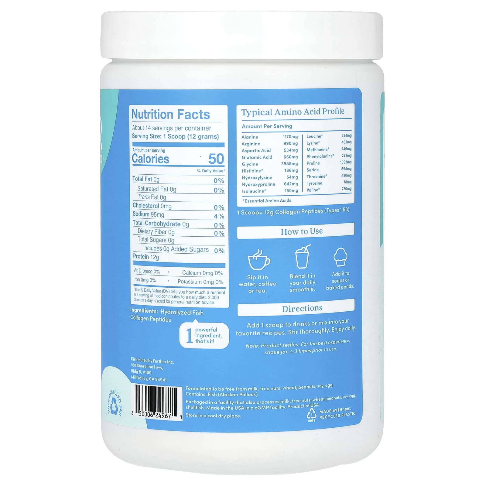 Wild-Caught Marine Collagen for Skin, Hair & Joint Support | 168g - Image 2