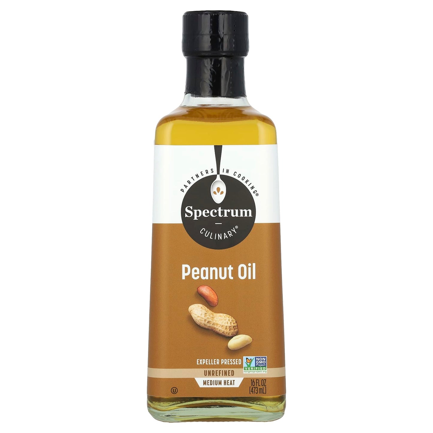 Spectrum Culinary, Peanut Oil, Expeller Pressed, 16 fl oz (473 ml) - Image 1