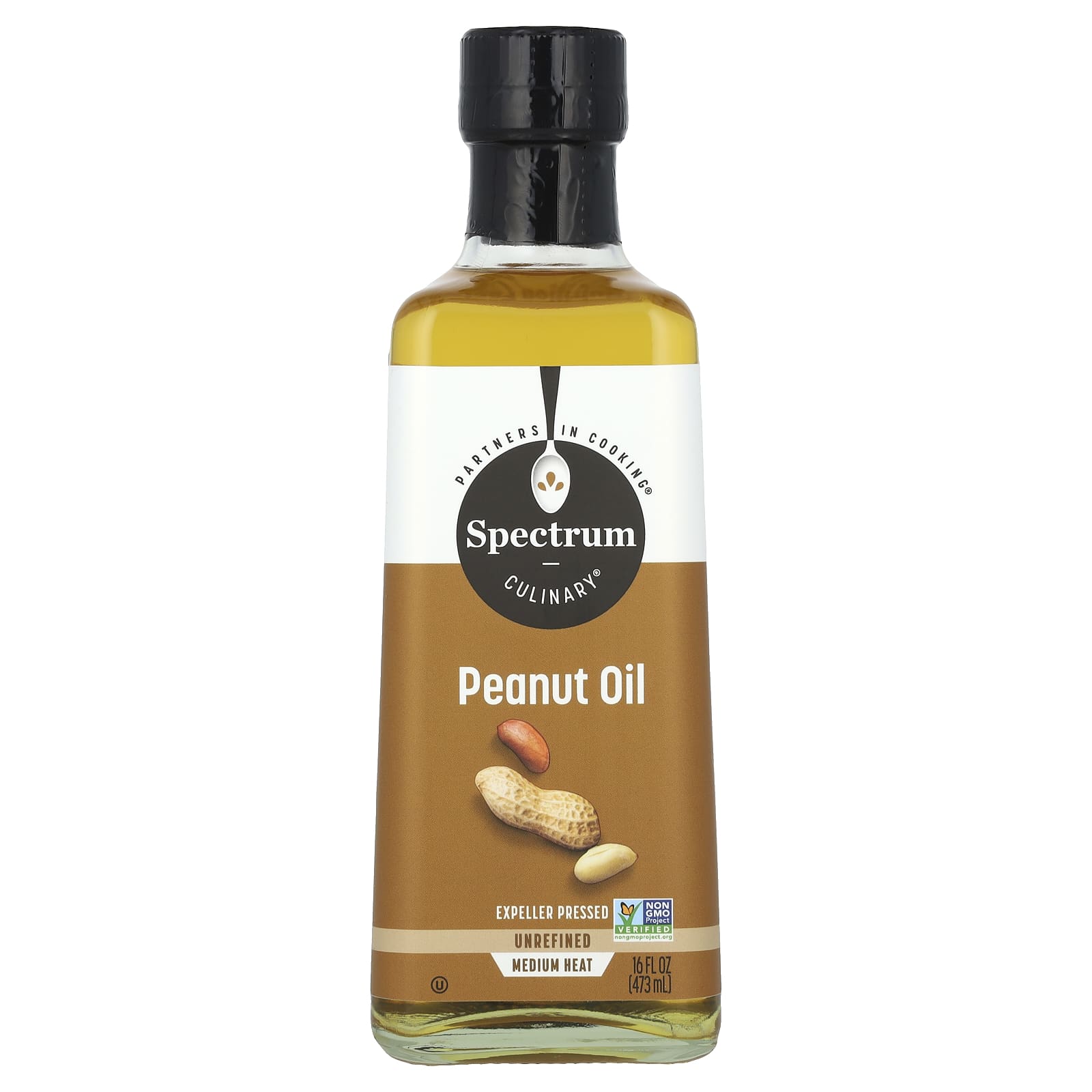 Spectrum Culinary, Peanut Oil, Expeller Pressed, 16 fl oz (473 ml) - Image 1