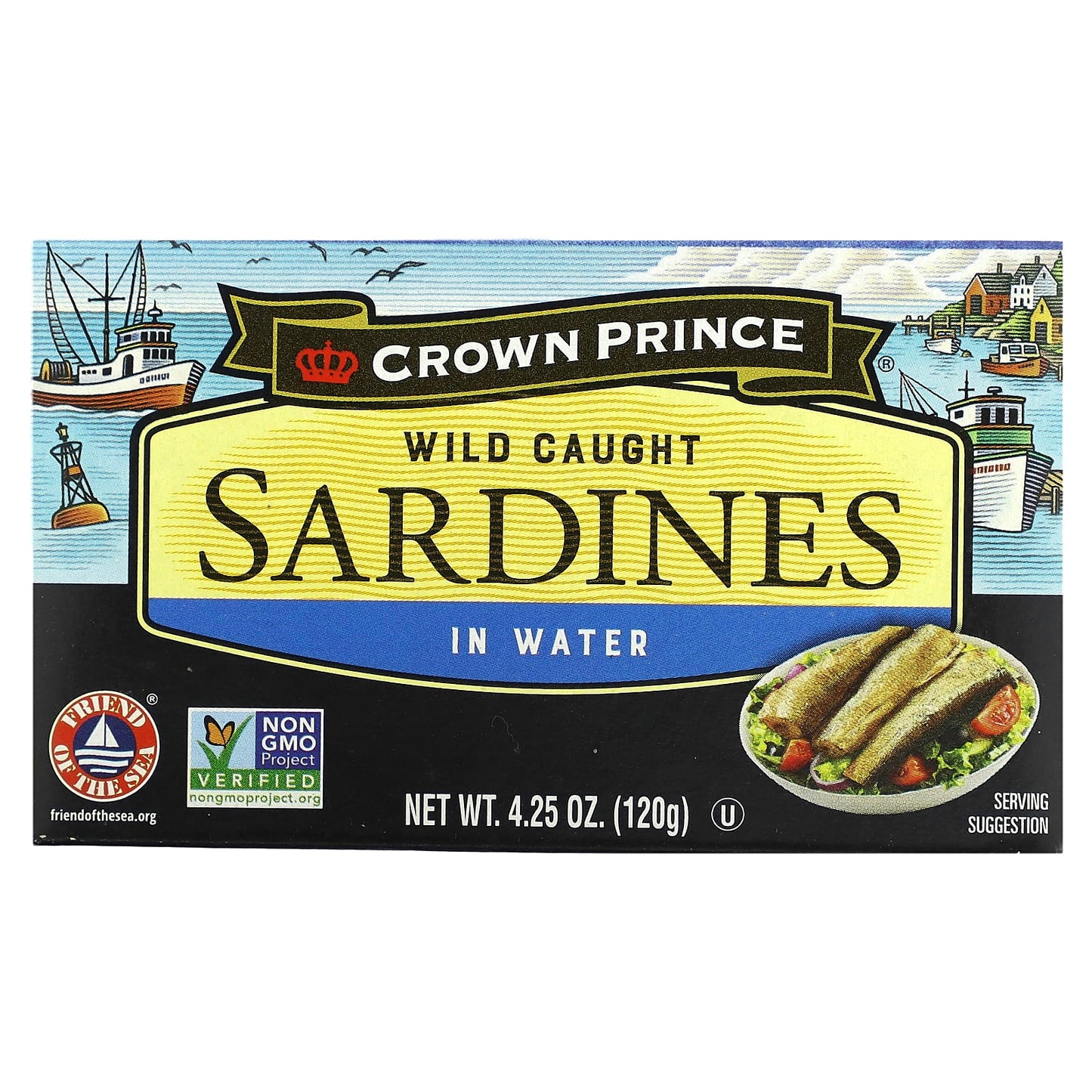Wild Caught Sardines in Water, 4.25 oz by Crown Prince Natural - Image 1