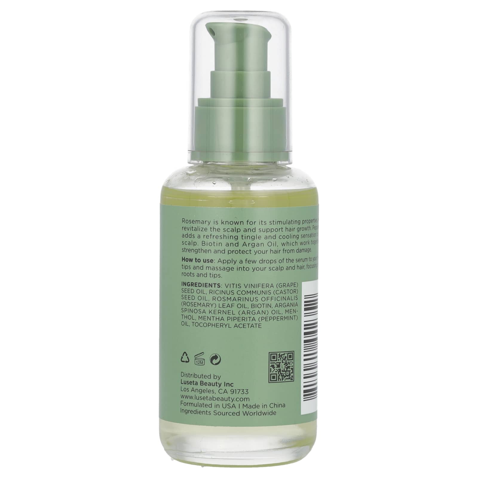 Luseta Beauty, Rosemary Mint Complex, Hair & Scalp Strengthening Serum, For All Hair & Scalp Types, 3.38 fl oz (100 ml) - Image 2
