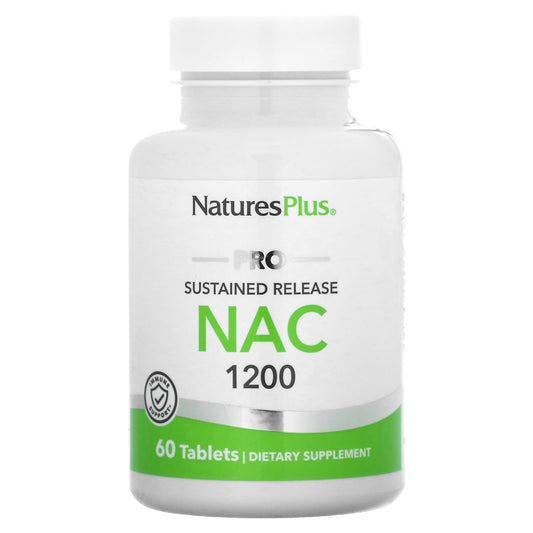 NaturesPlus, Pro NAC 1200, Sustained Release, 60 Tablets (600 mg per Tablet) - Image 1