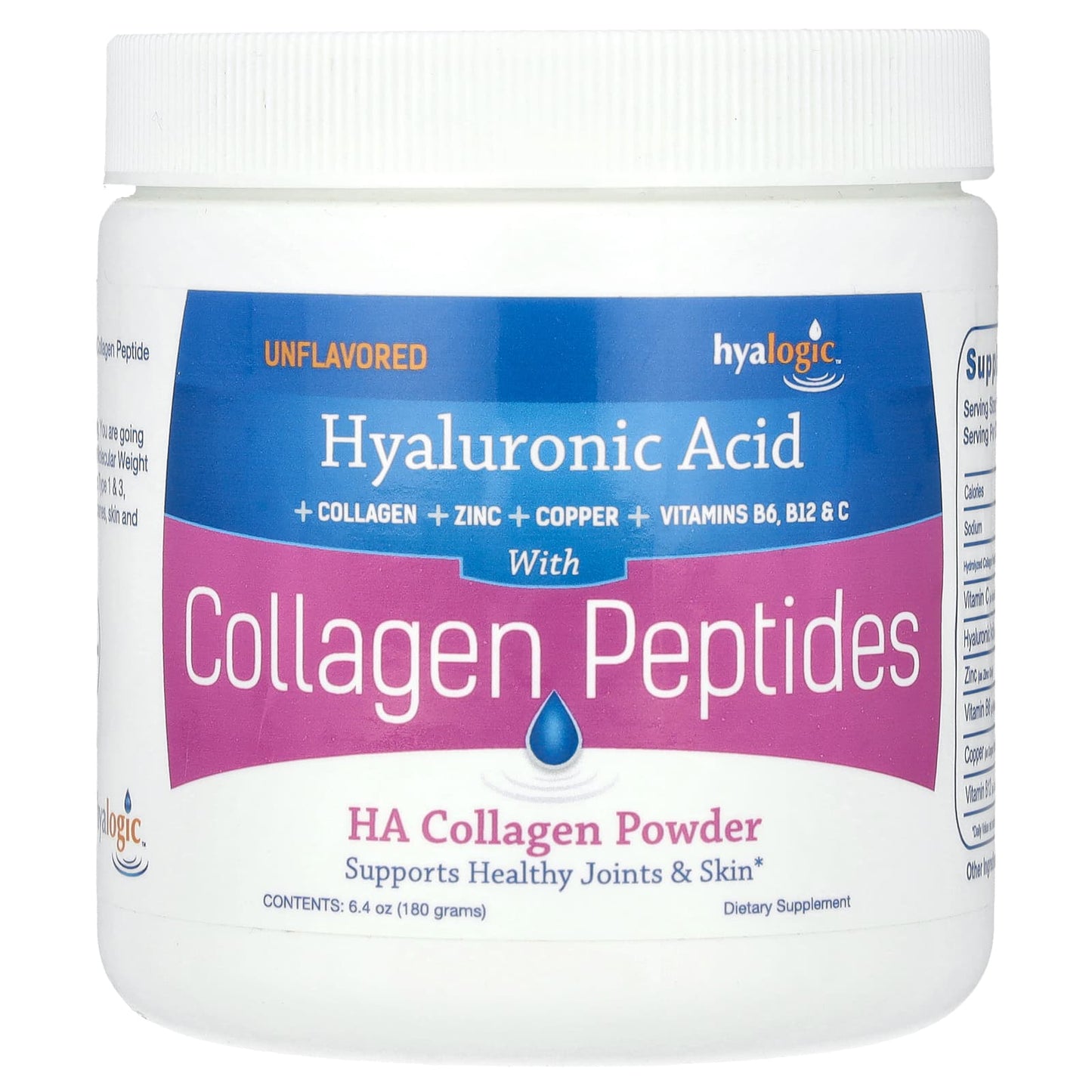 Unflavored HA Collagen Peptide Powder for Healthy Joints & Skin | Hyalogic - Image 1